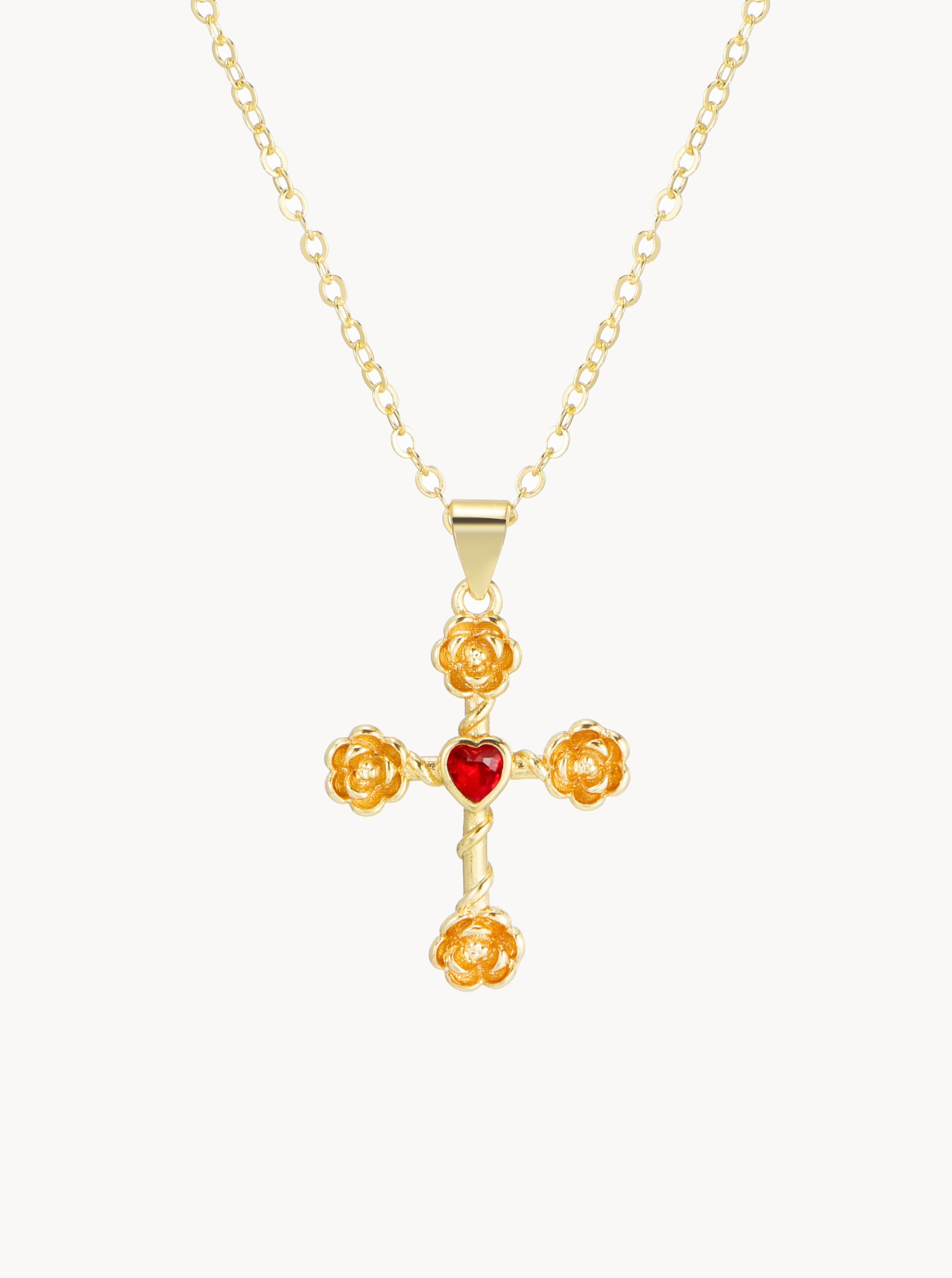 Marian Rose Heart Necklace - Kuri Jewelry