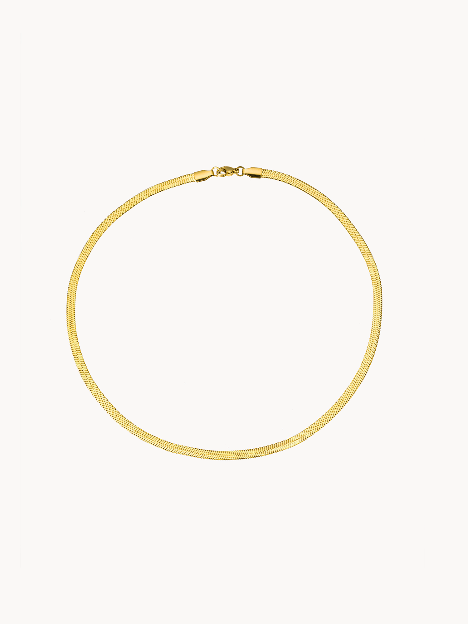 Herringbone Golden Chain Necklace