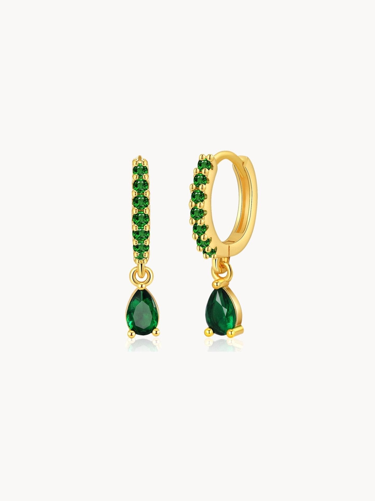 Emerald Green Waterdrop Earrings - Kuri Jewelry