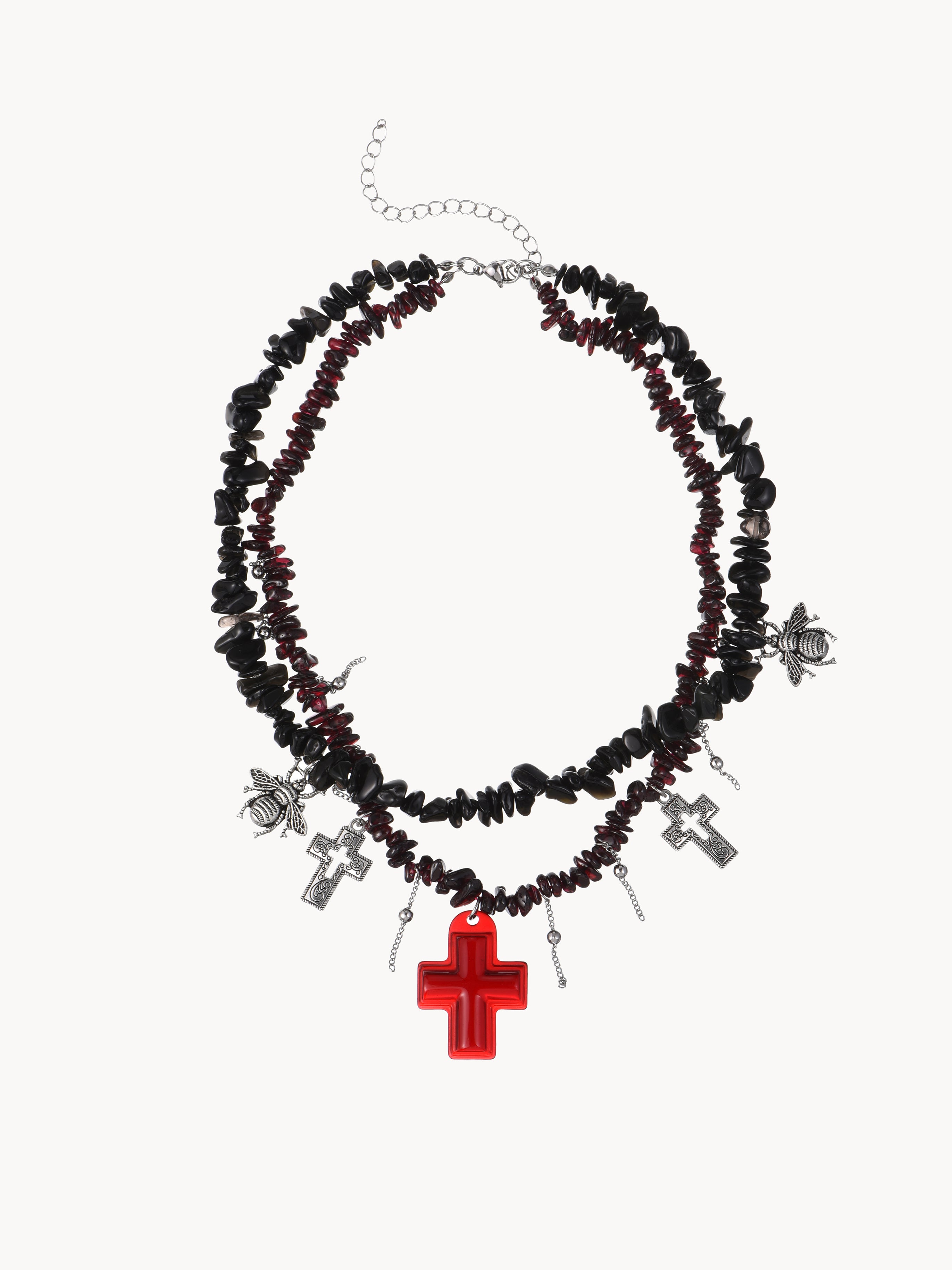 Gothic Kies Blut Kreuz Kette