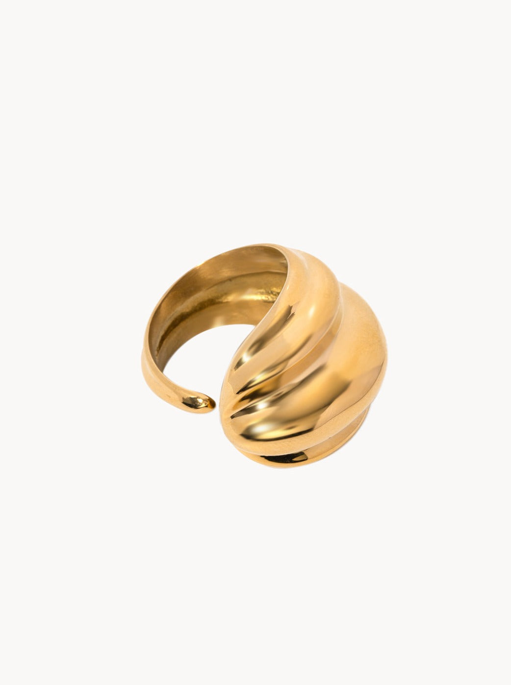 Maud Gold Chunky Ring - Kuri Jewelry