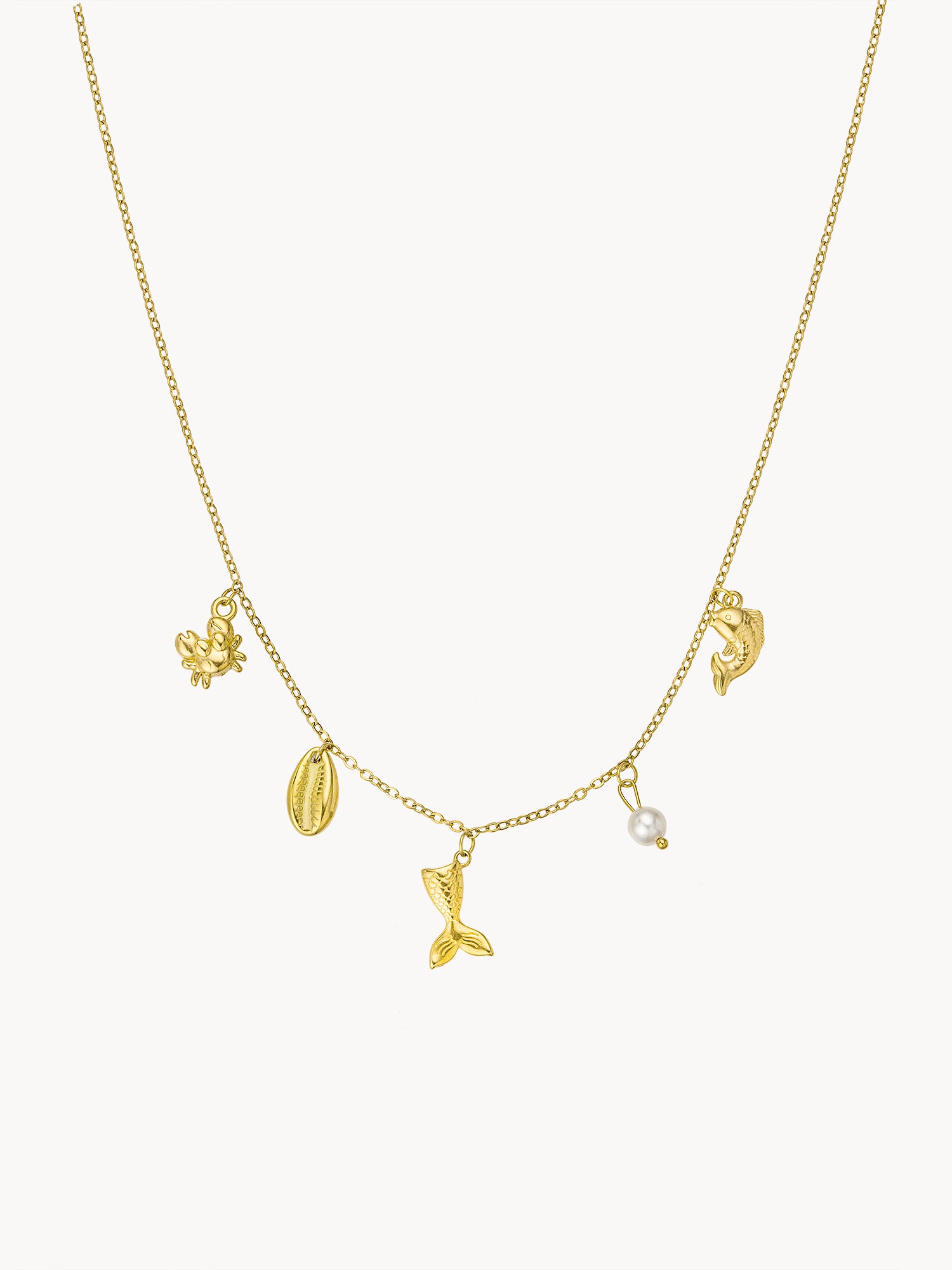 Doris Marine Golden Necklace C - Kuri Jewelry
