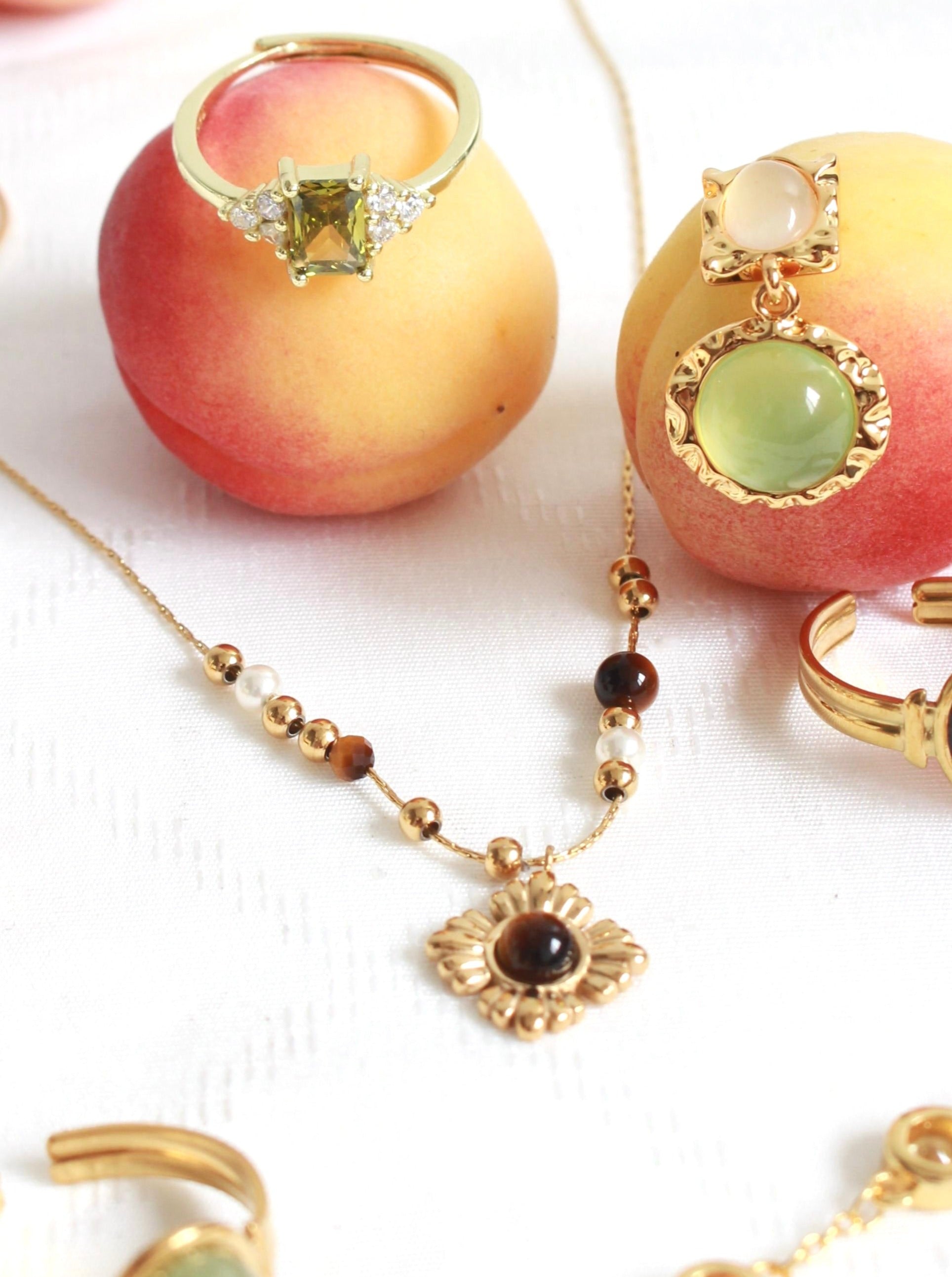 Juliana Necklace in Tiger's Eye - Kuri Jewelry