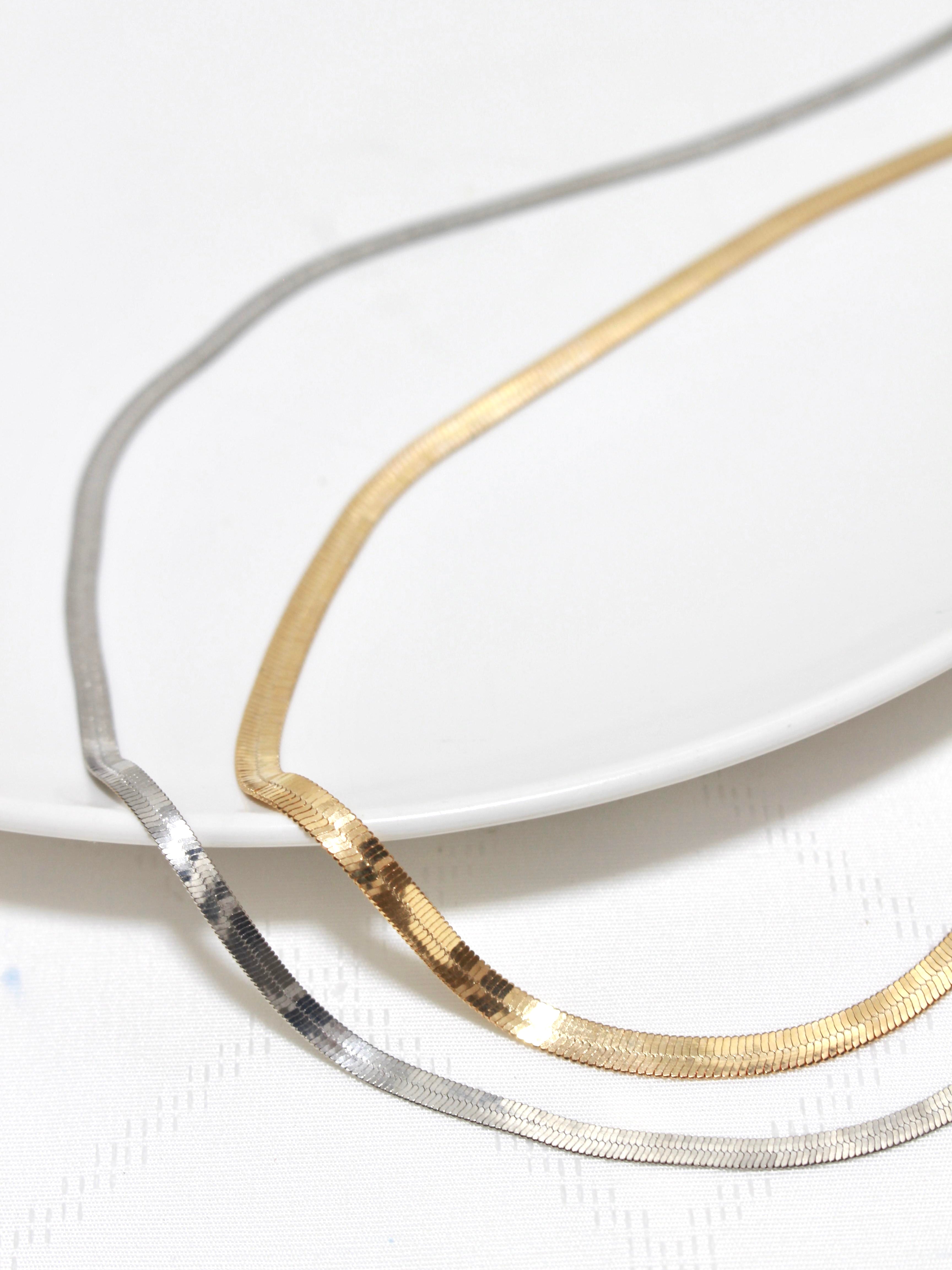 Mixed Metal Herringbone Waist Chain - Kuri Jewelry