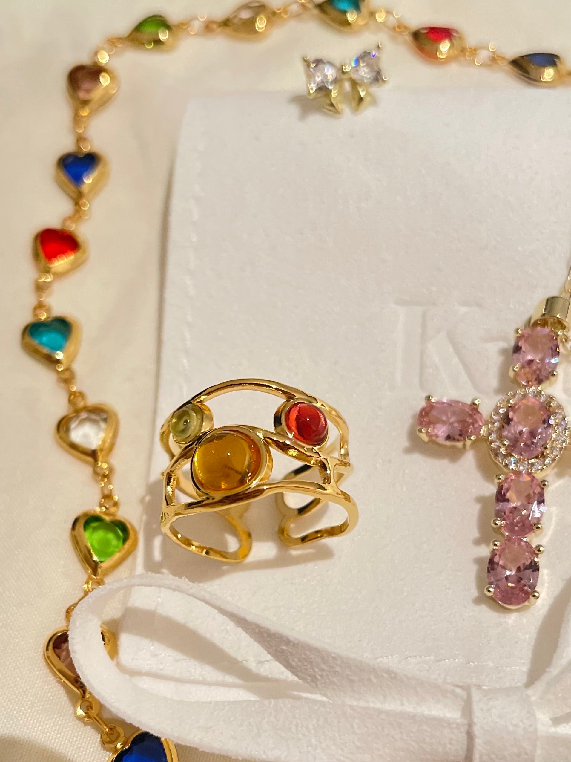 Damla Colored Stone Ring - Kuri Jewelry