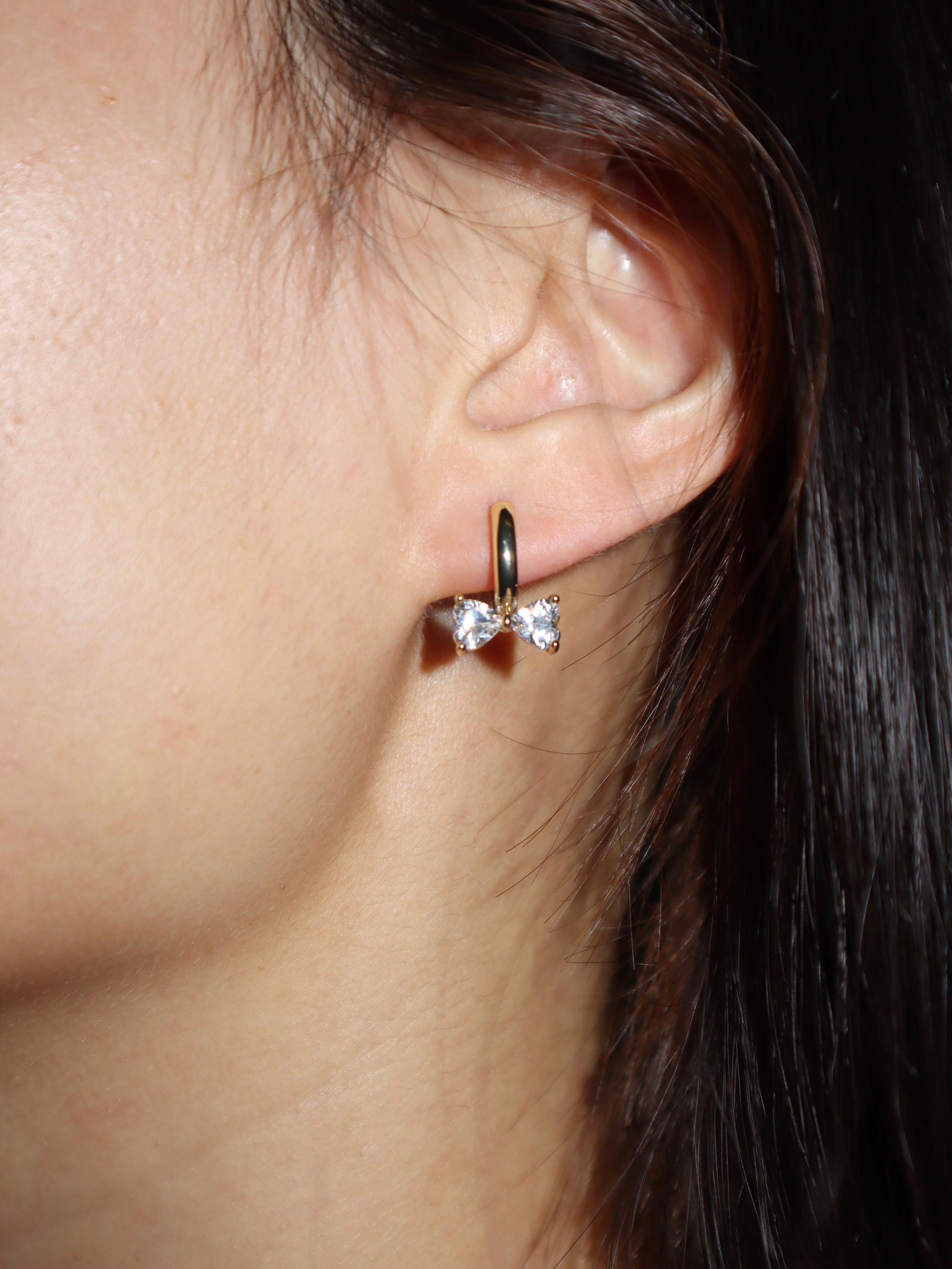 Katie Bow Hoop Earrings - Kuri Jewelry