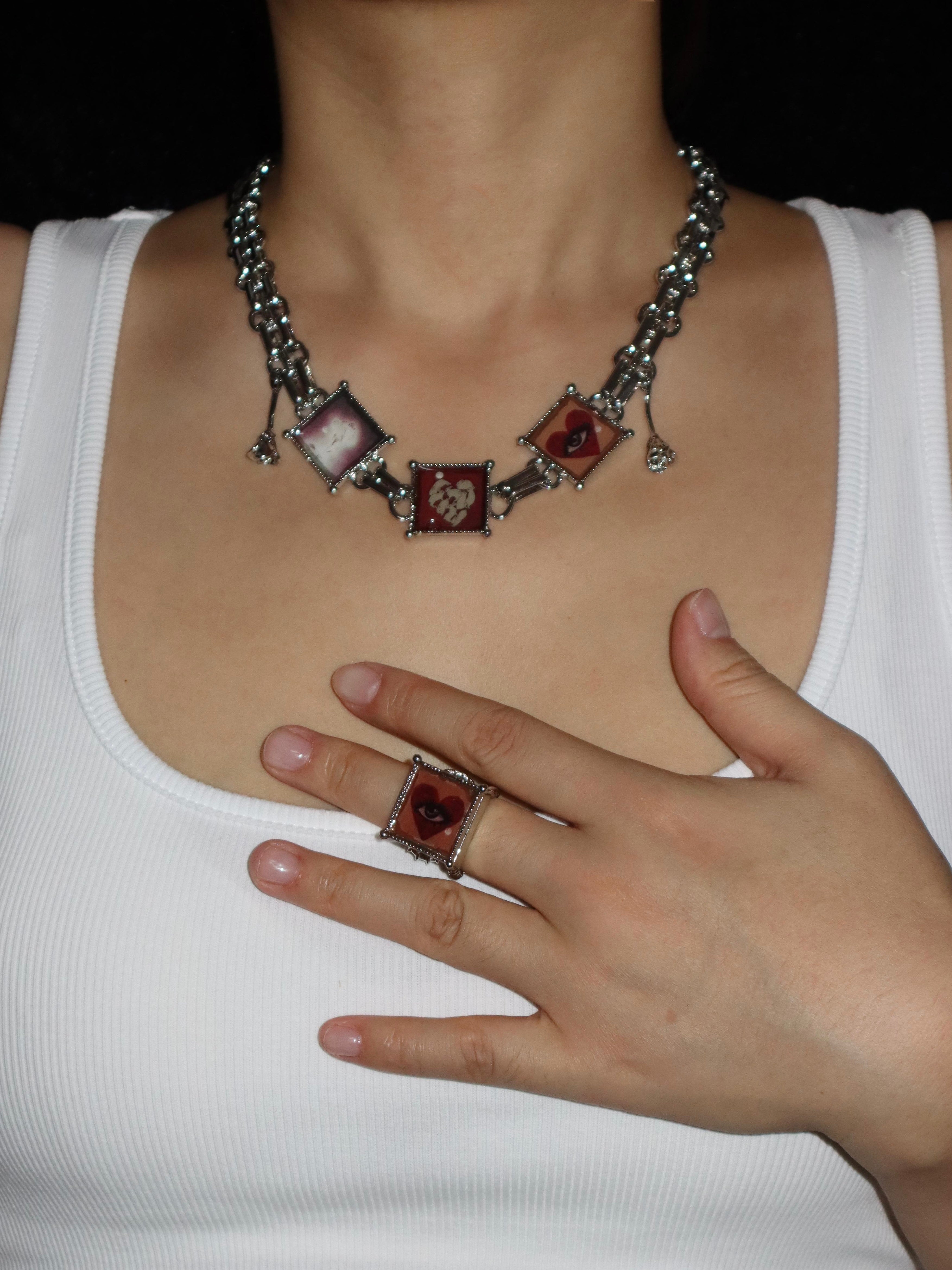 Barbara Y2K Painting Necklace