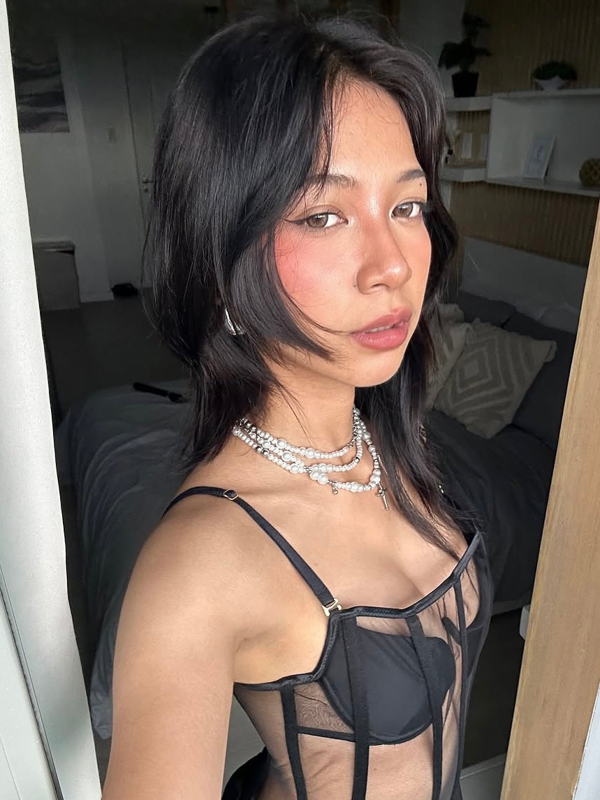 Lee Cross Pearl Long Chain Necklace