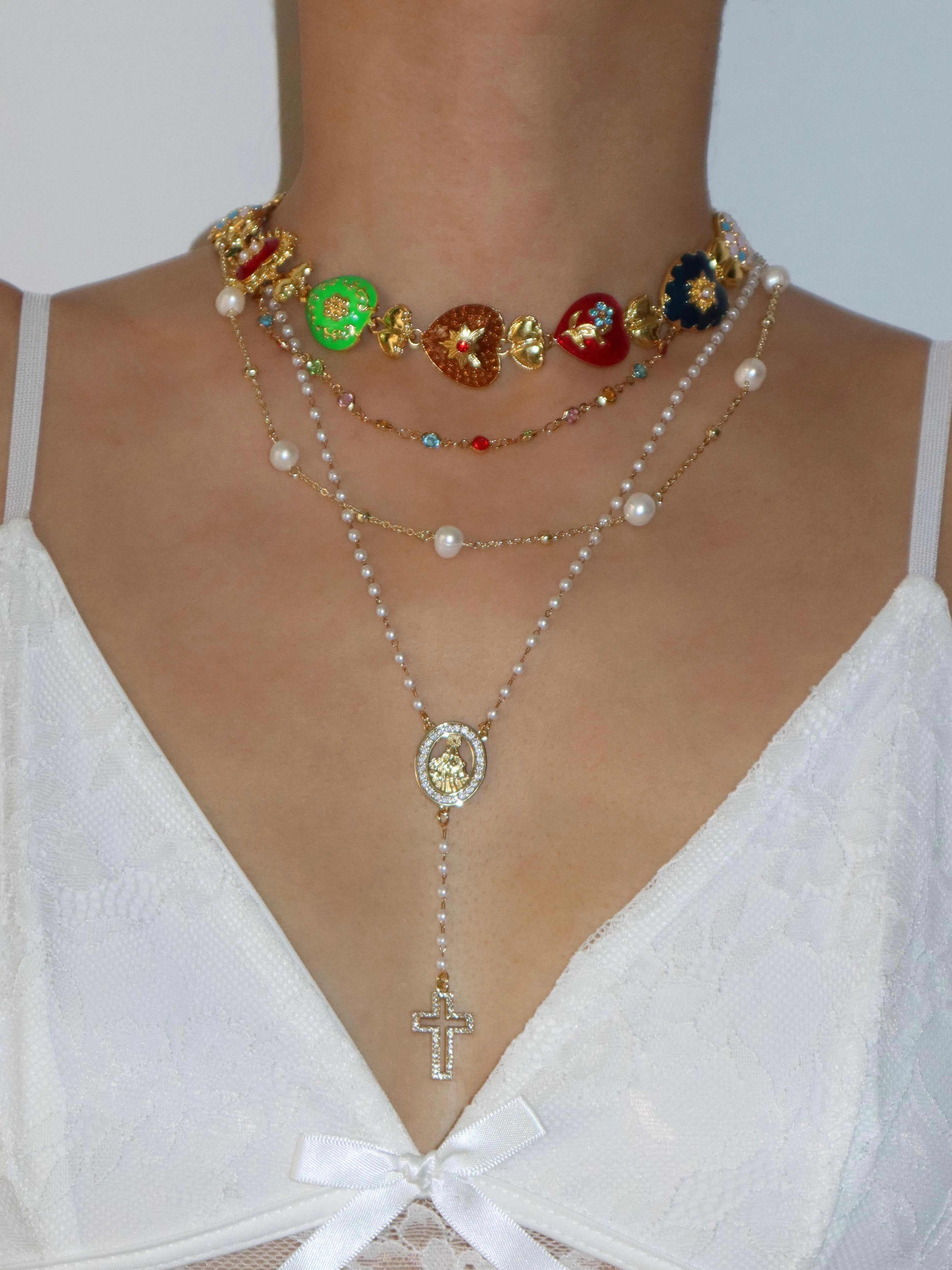Margaret Colorful Bon Bon Necklace - Kuri Jewelry