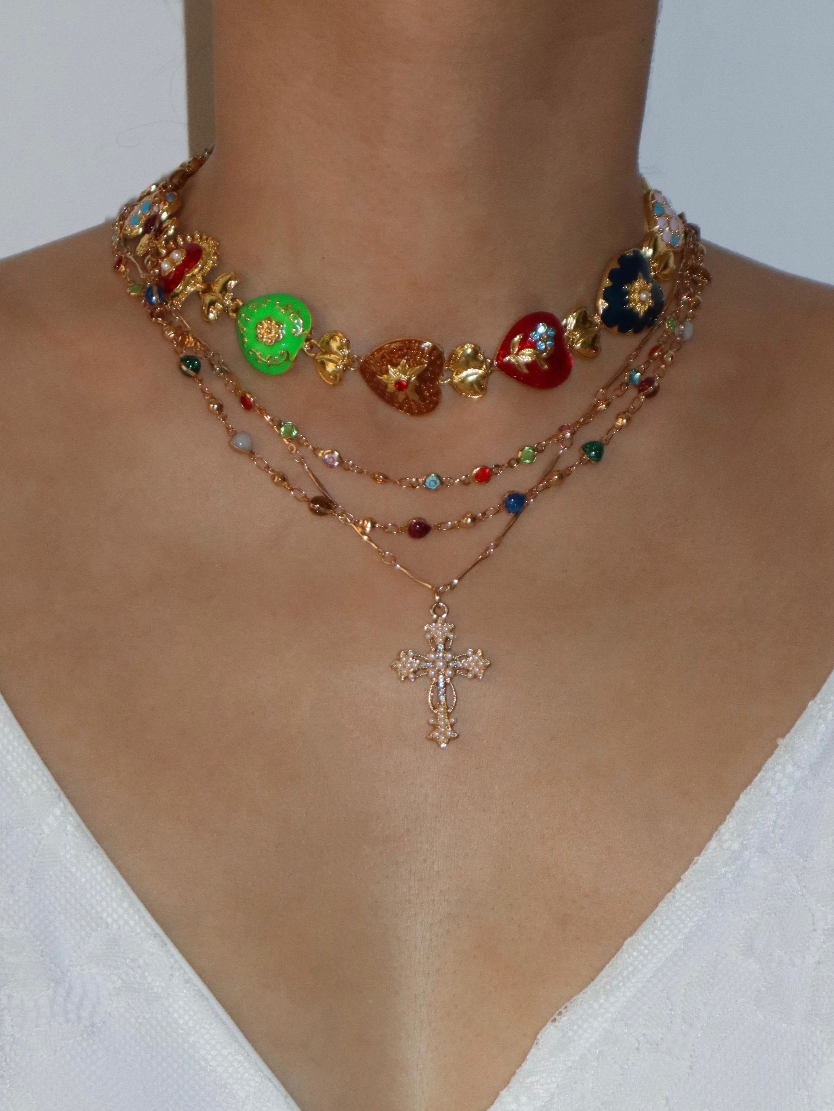 Margaret Colorful Bon Bon Necklace - Kuri Jewelry