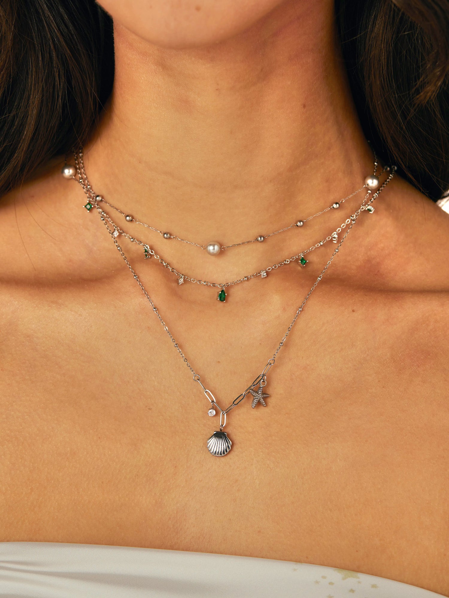 Industrial Grey Glass Pearl Necklace - Kuri Jewelry