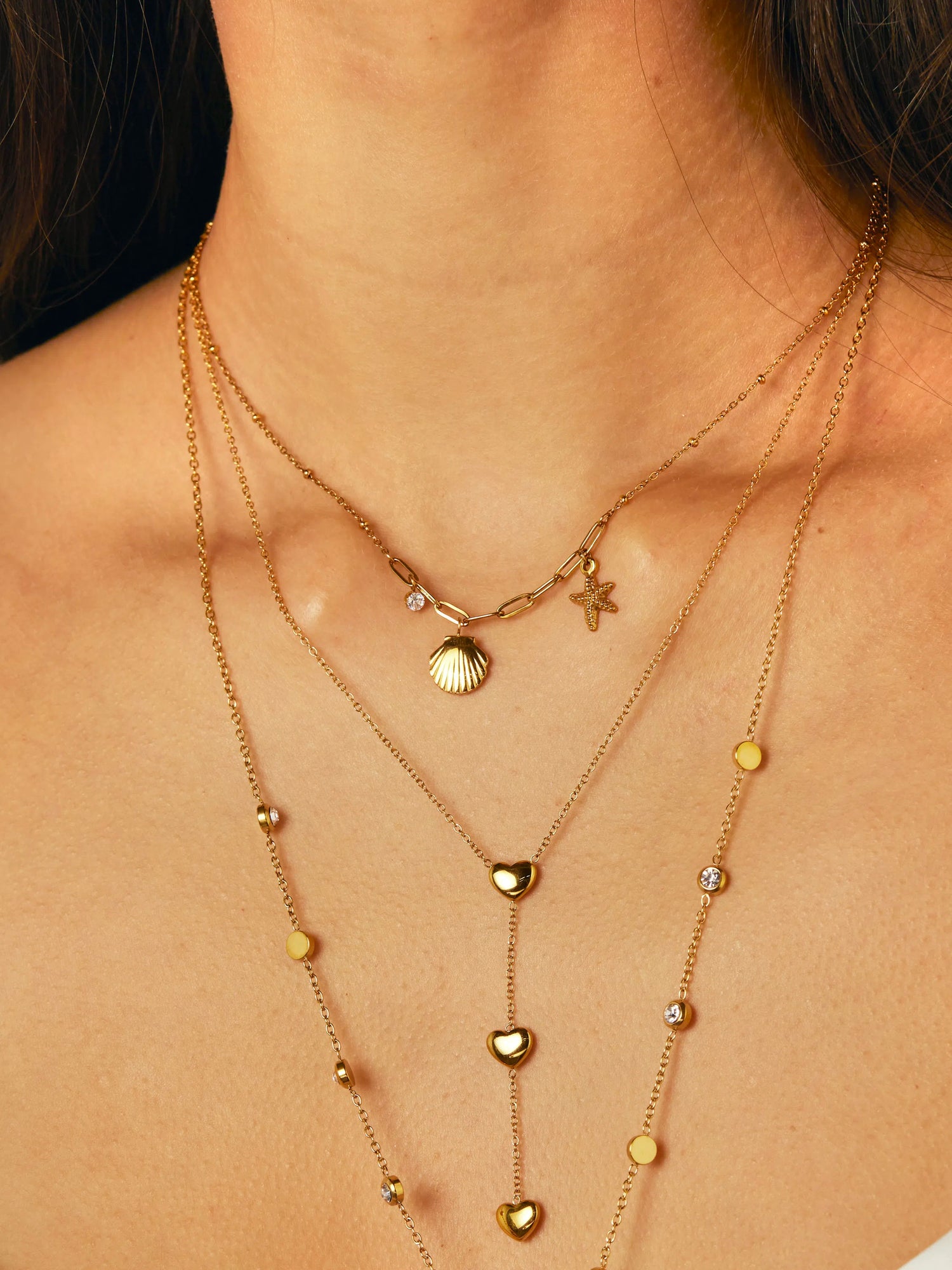 Ashley Shell & Starfish Necklace - Kuri Jewelry