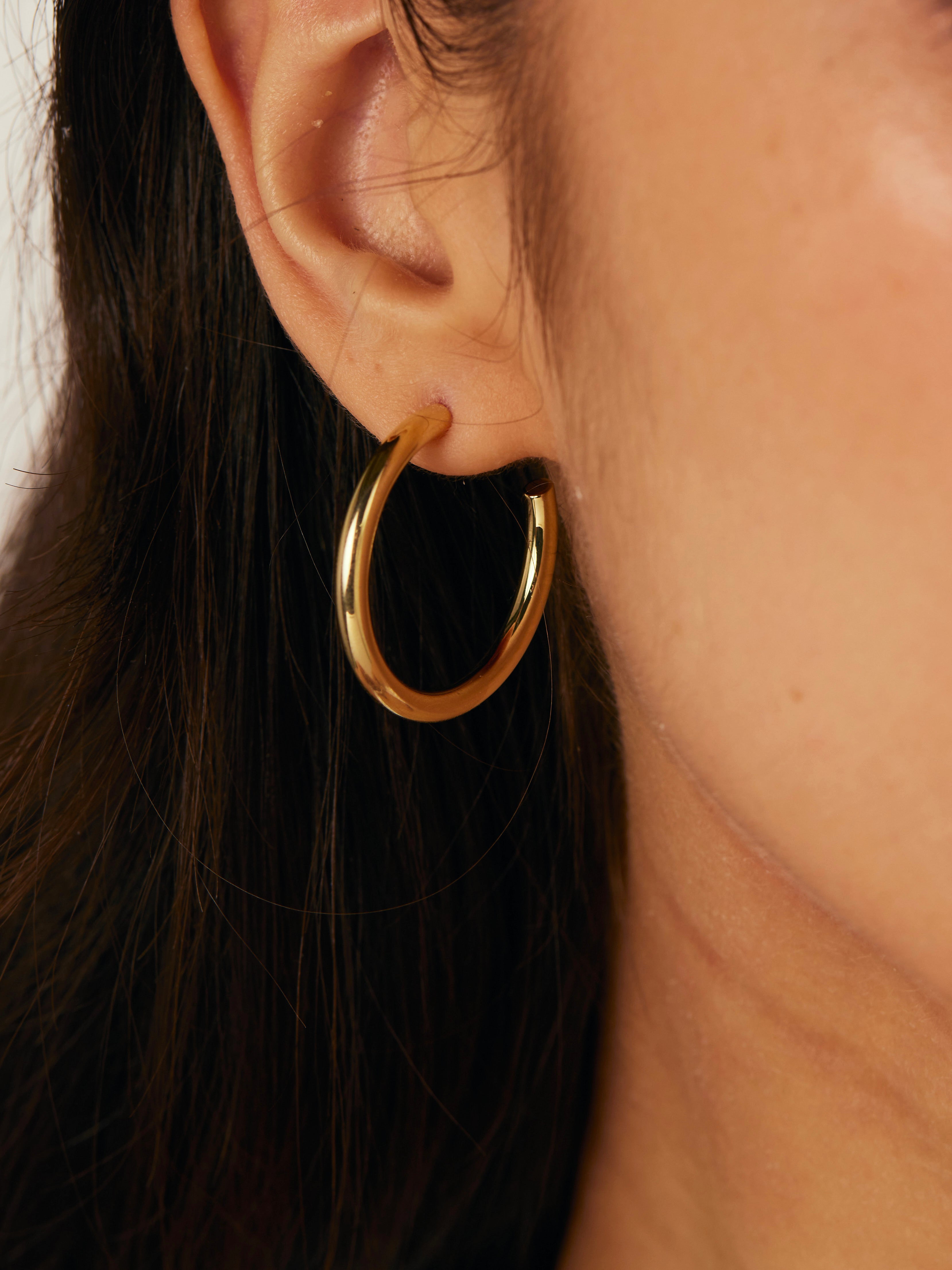 Endless Golden Hoop Earrings II - Kuri Jewelry