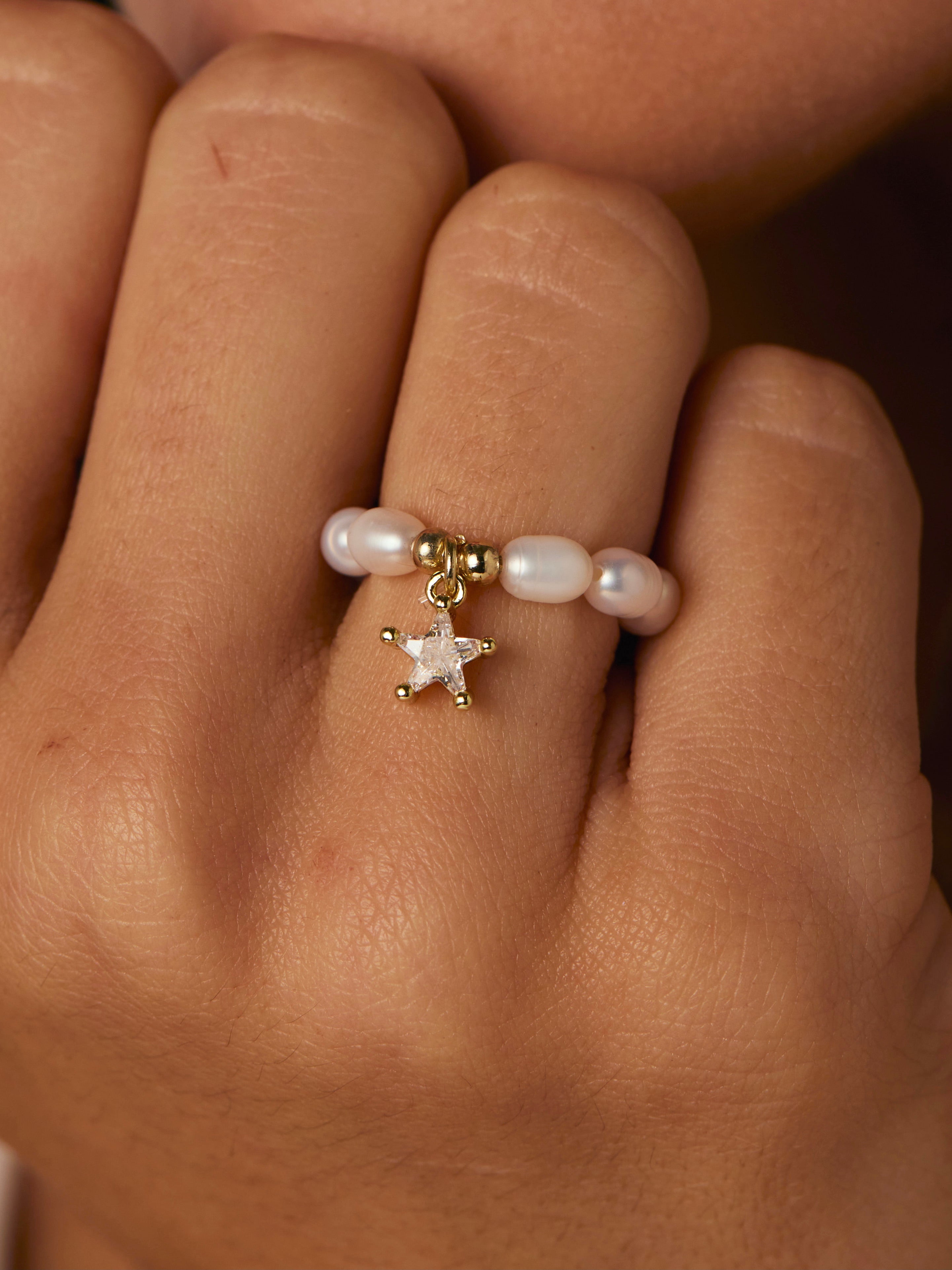 Ayla Star Pearl Ring