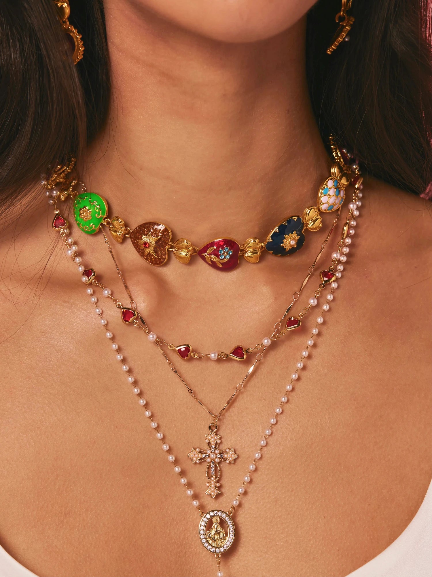 Marcia Vintage Heart Necklace - Kuri Jewelry