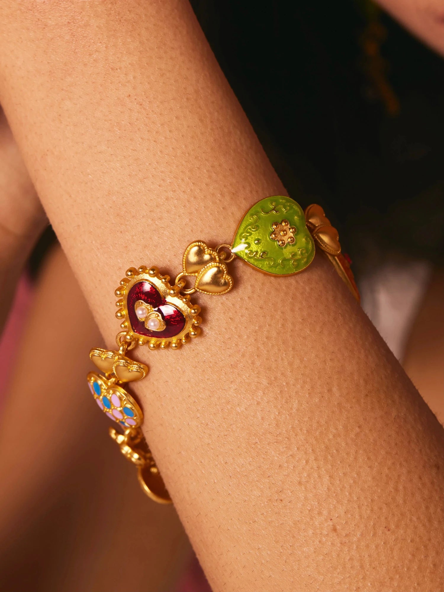 Marcia Vintage Heart Bracelet
