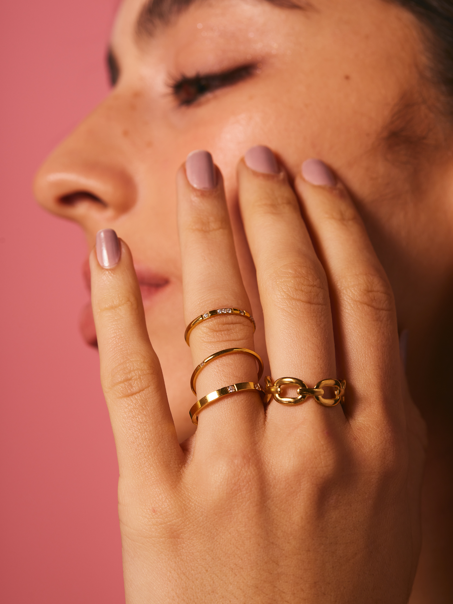 Golden Link Ring - Kuri Jewelry