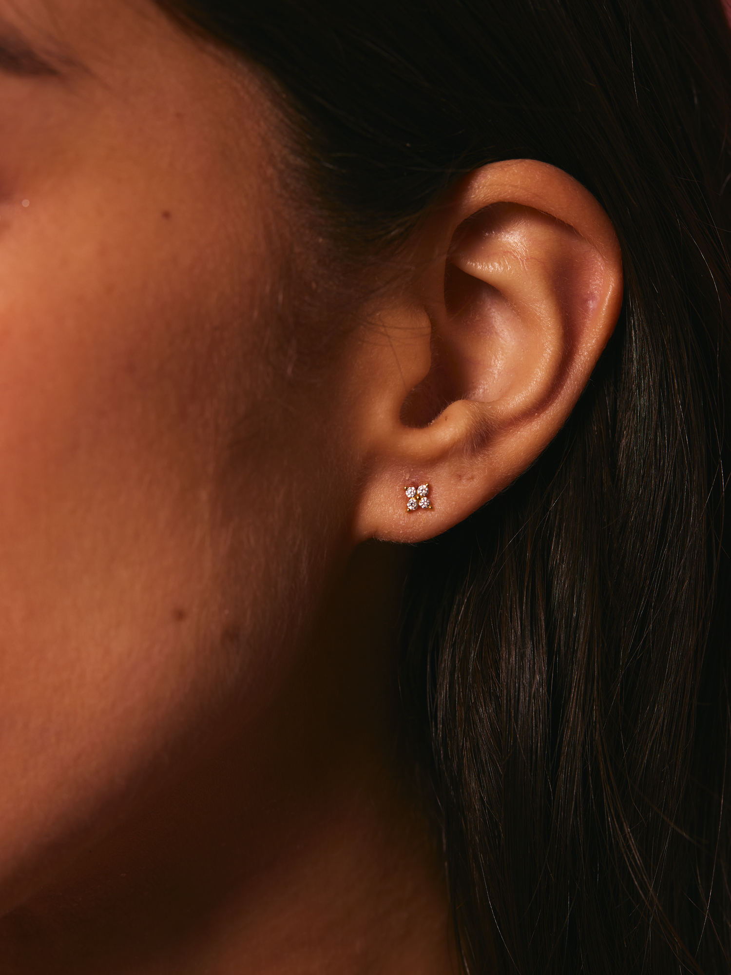 Lucky Clover Stud Earrings - Kuri Jewelry