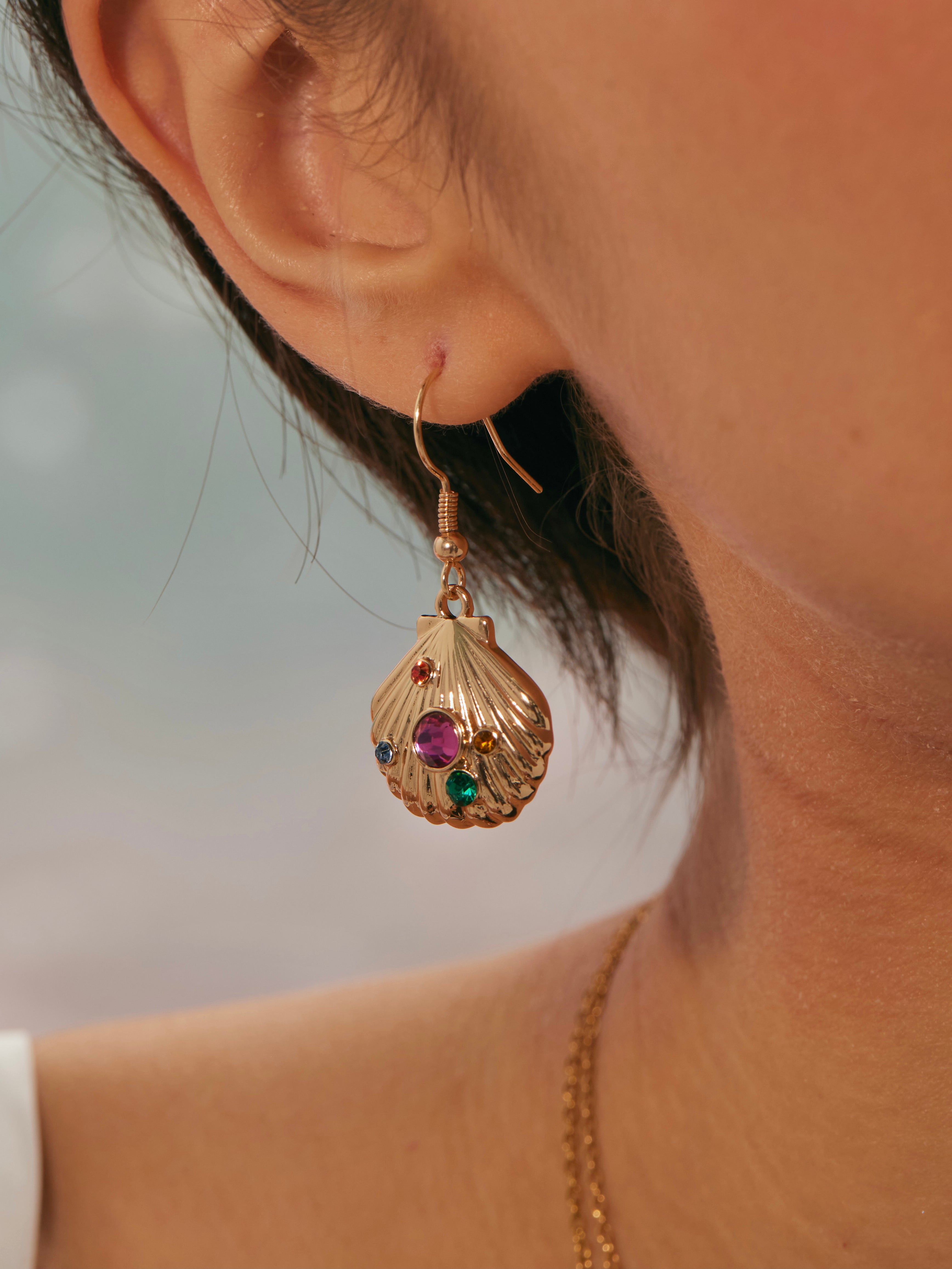 Dominic Colorful Shell Earrings