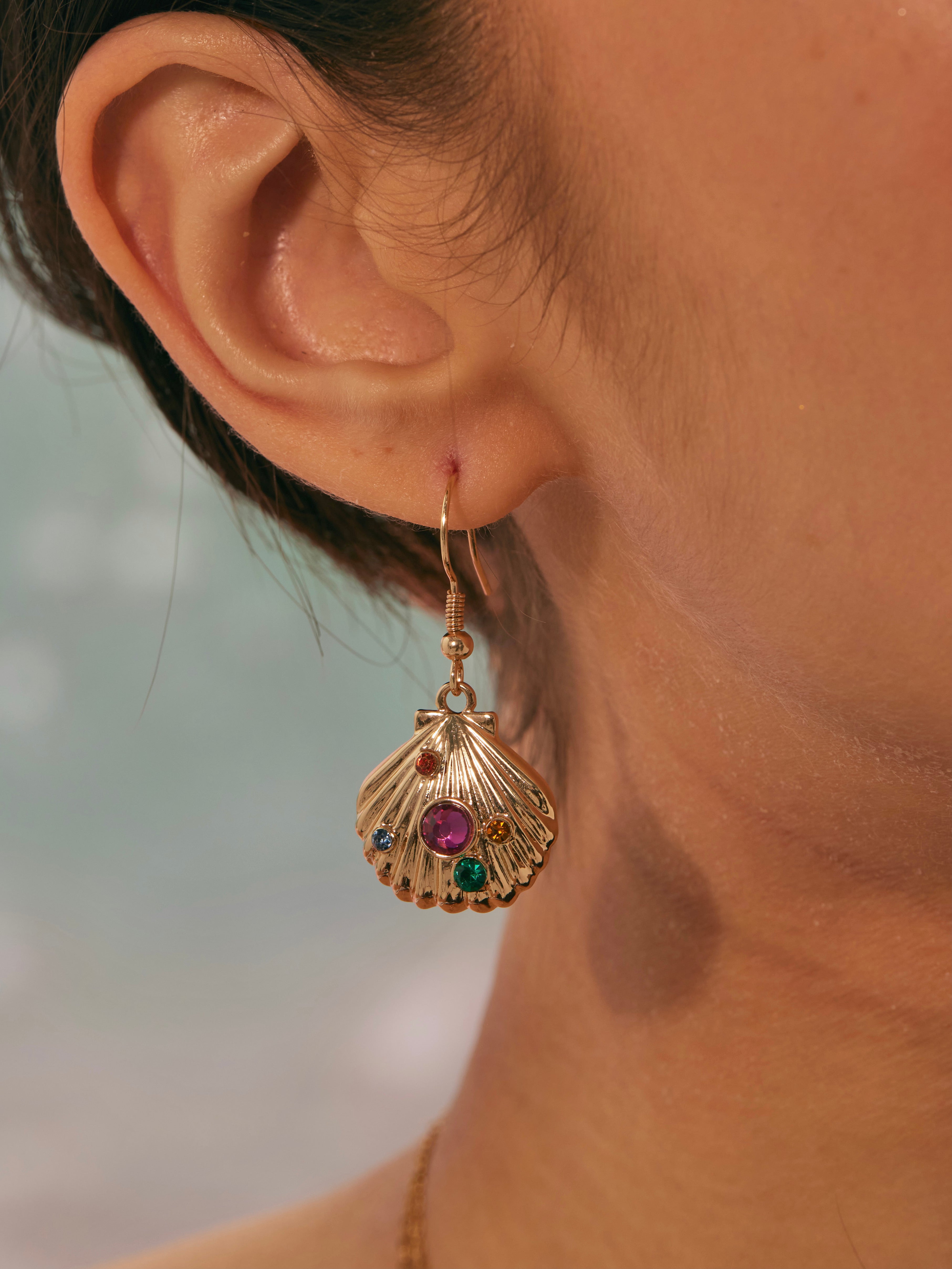 Dominic Colorful Shell Earrings