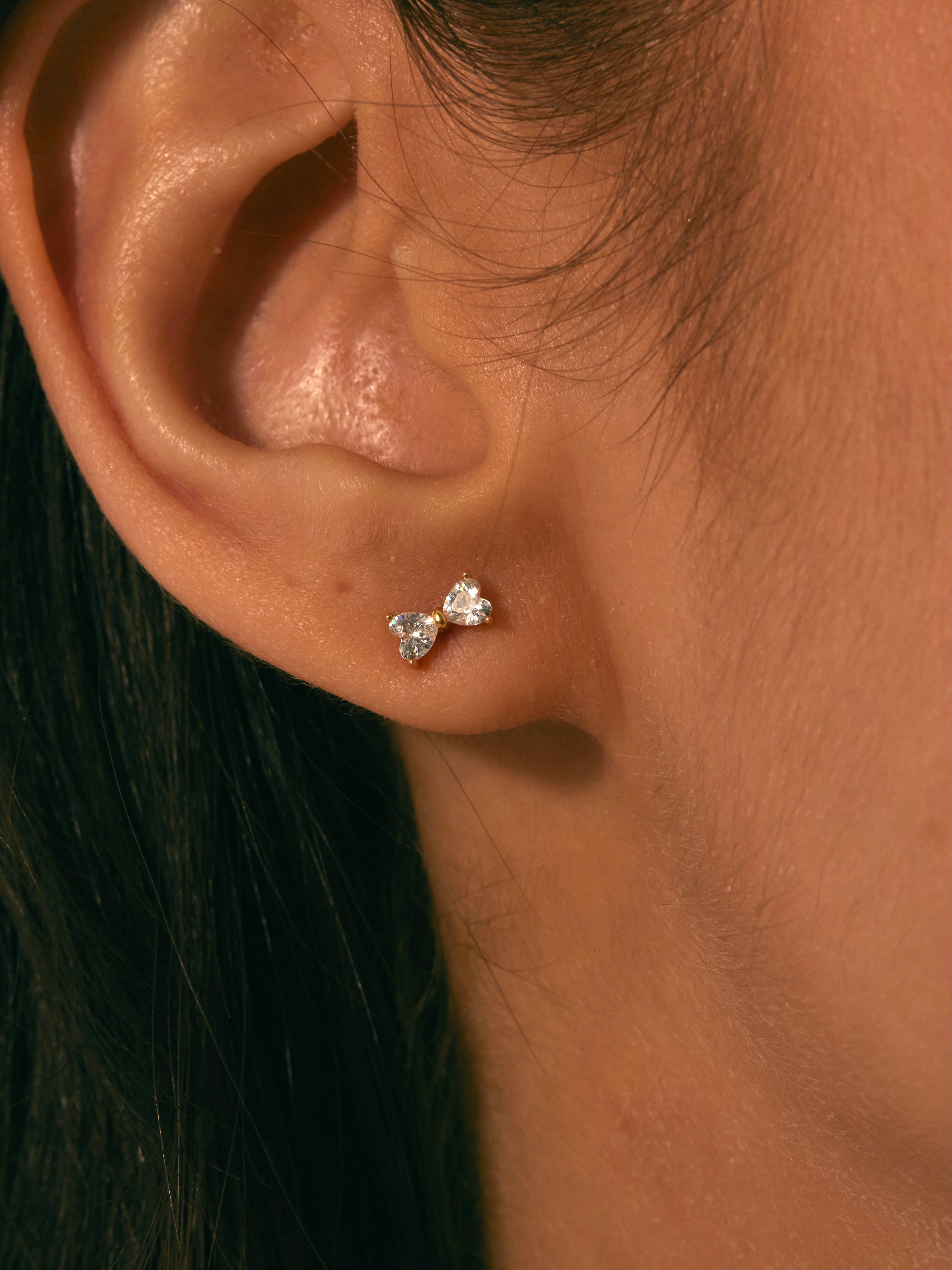 Darlene Golden Bow Earrings - Kuri Jewelry