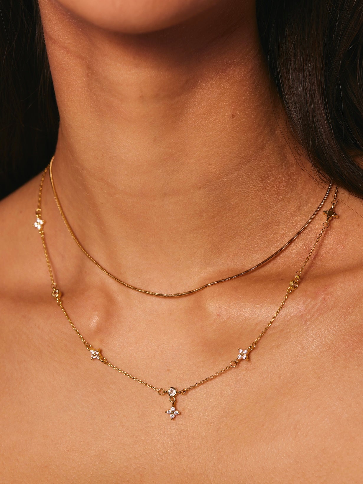 Lucky Clover Necklace in Gold