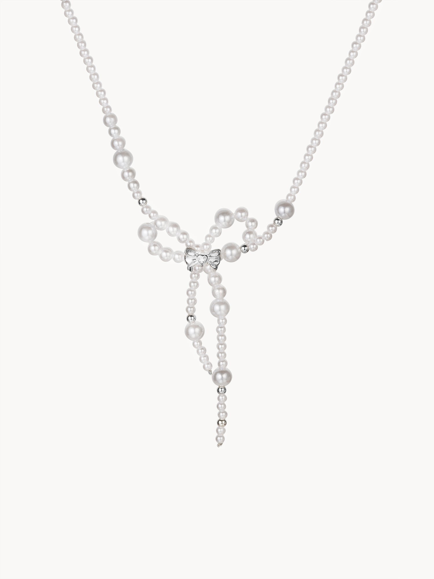 Alva Bow Pearl Necklace - Kuri Jewelry