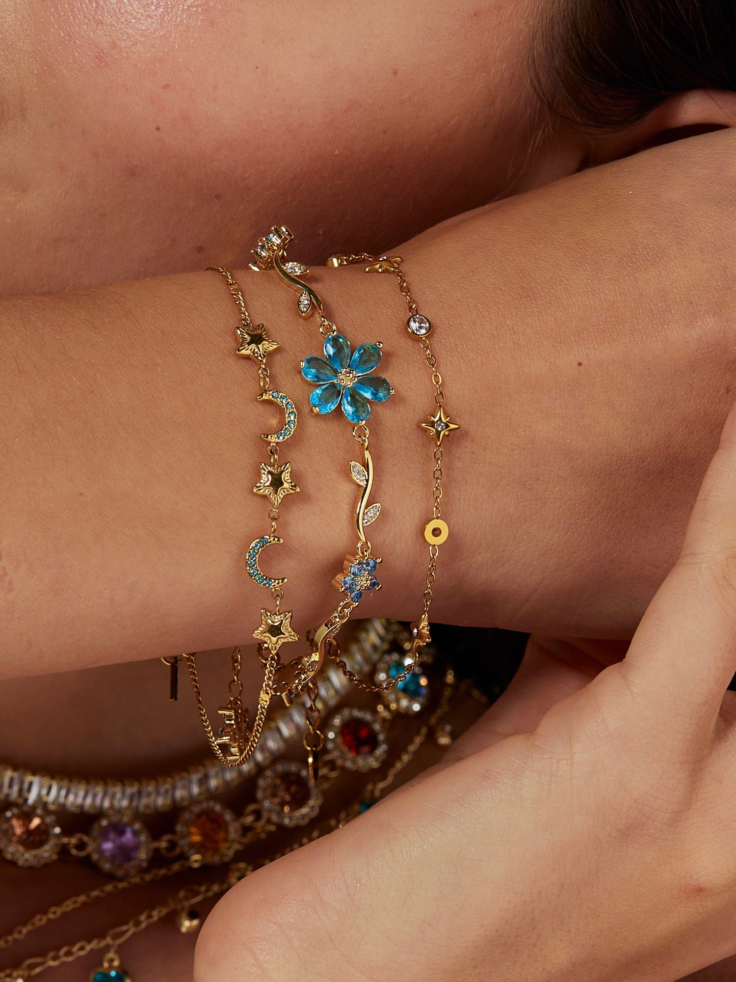 Star & Moon Bracelet - Kuri Jewelry
