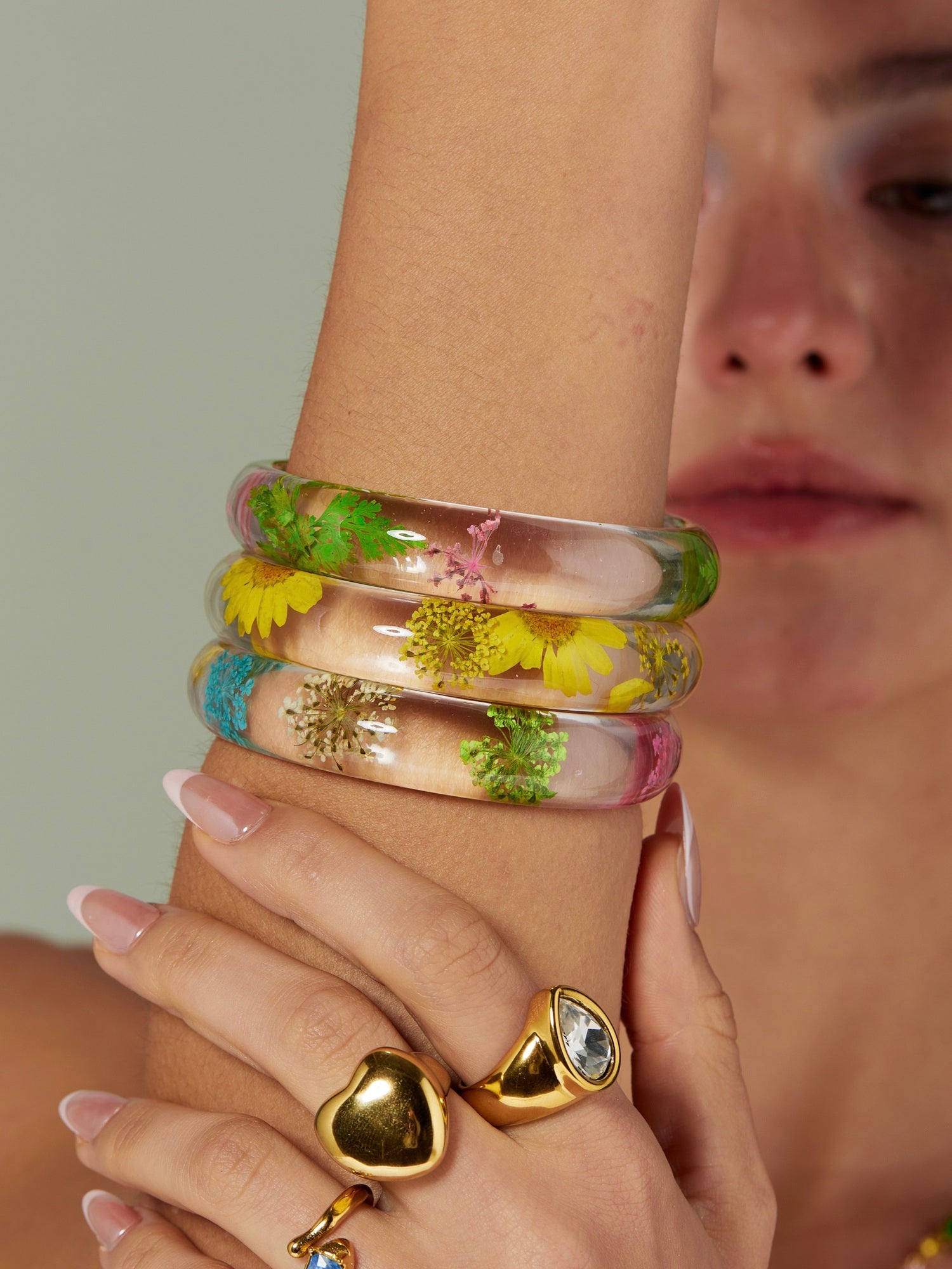 Lilian Flower Bangles Collection - Kuri Jewelry
