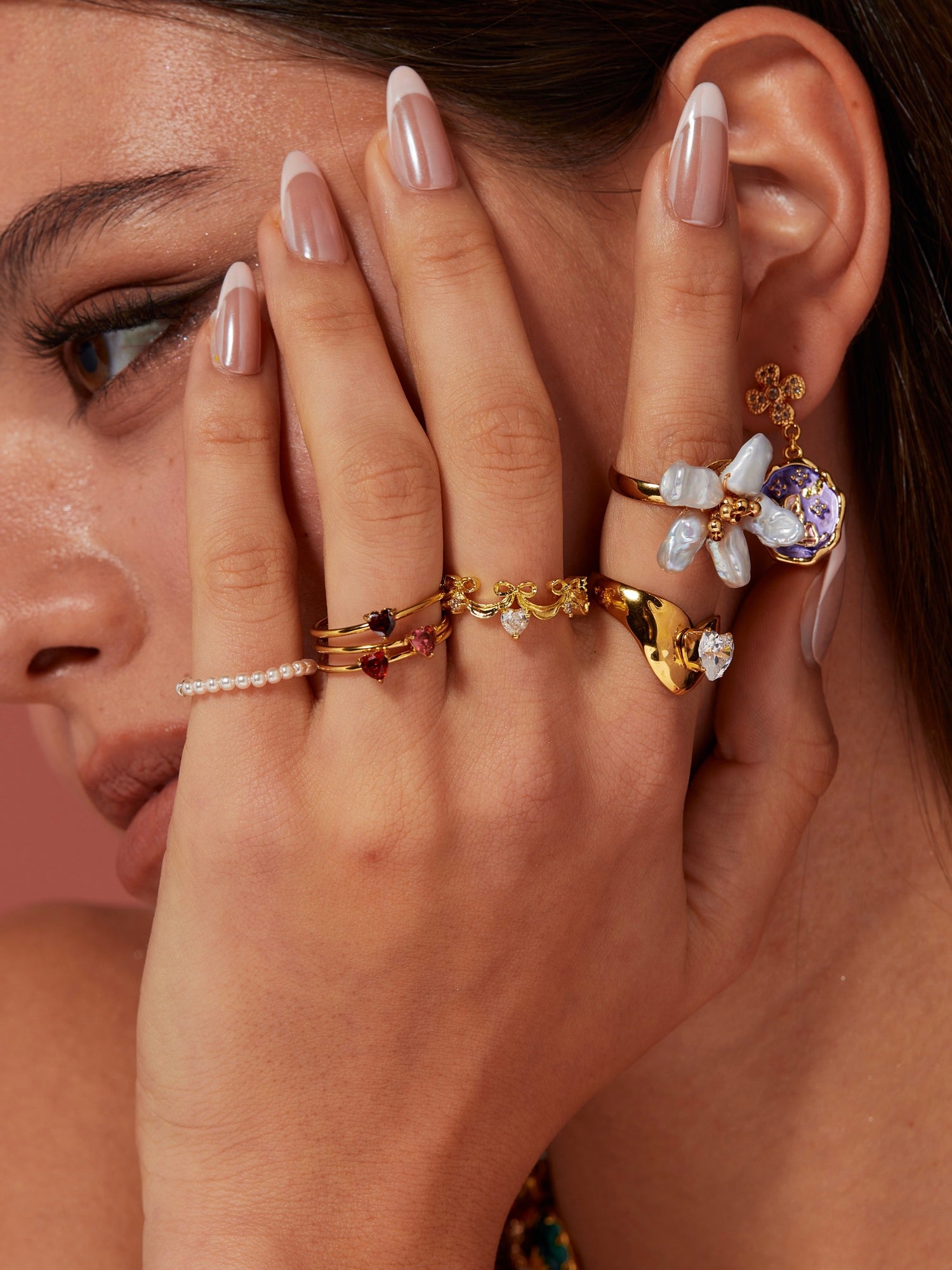Thin Pearl Ring - Kuri Jewelry