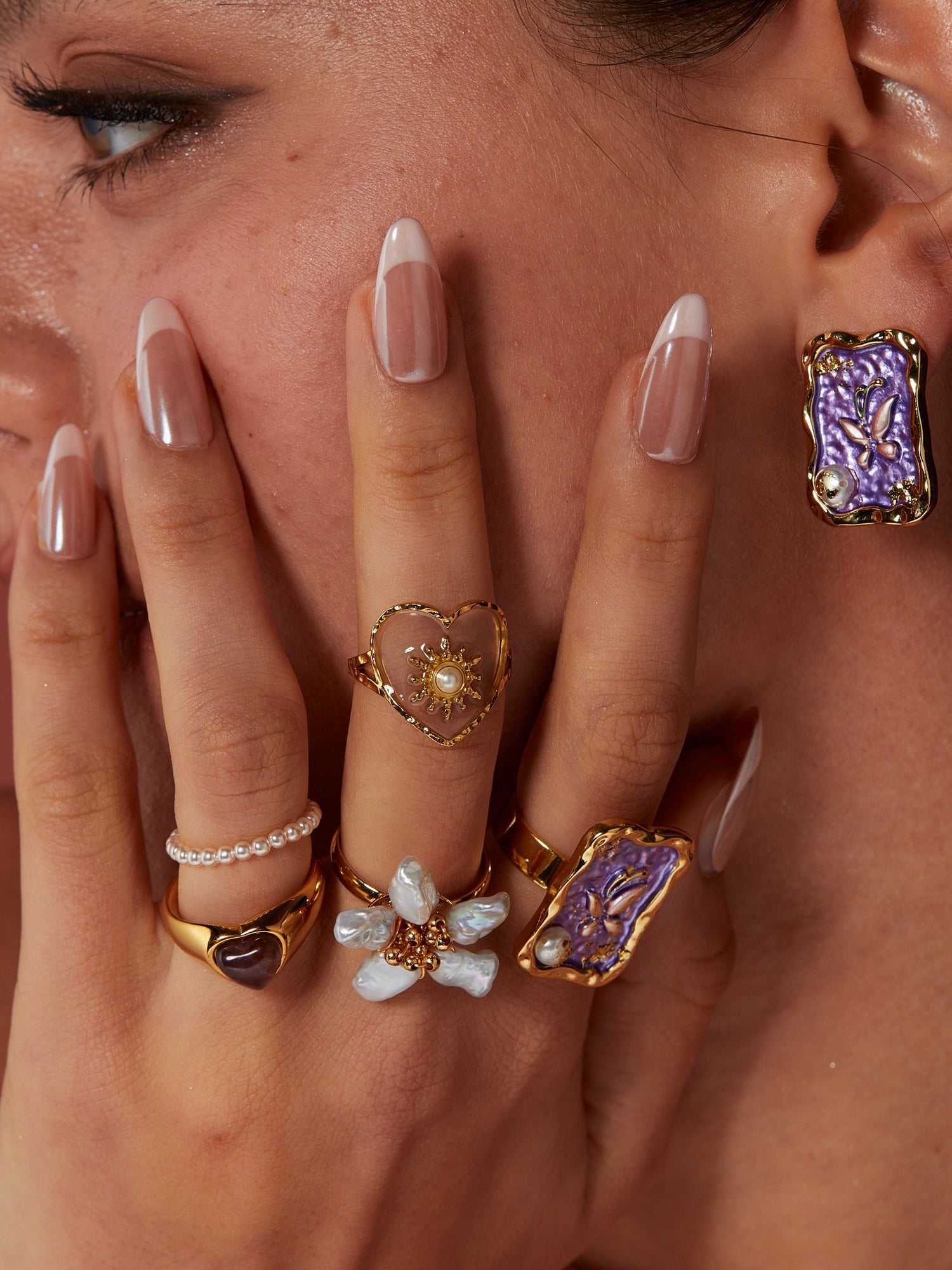 Thin Pearl Ring - Kuri Jewelry