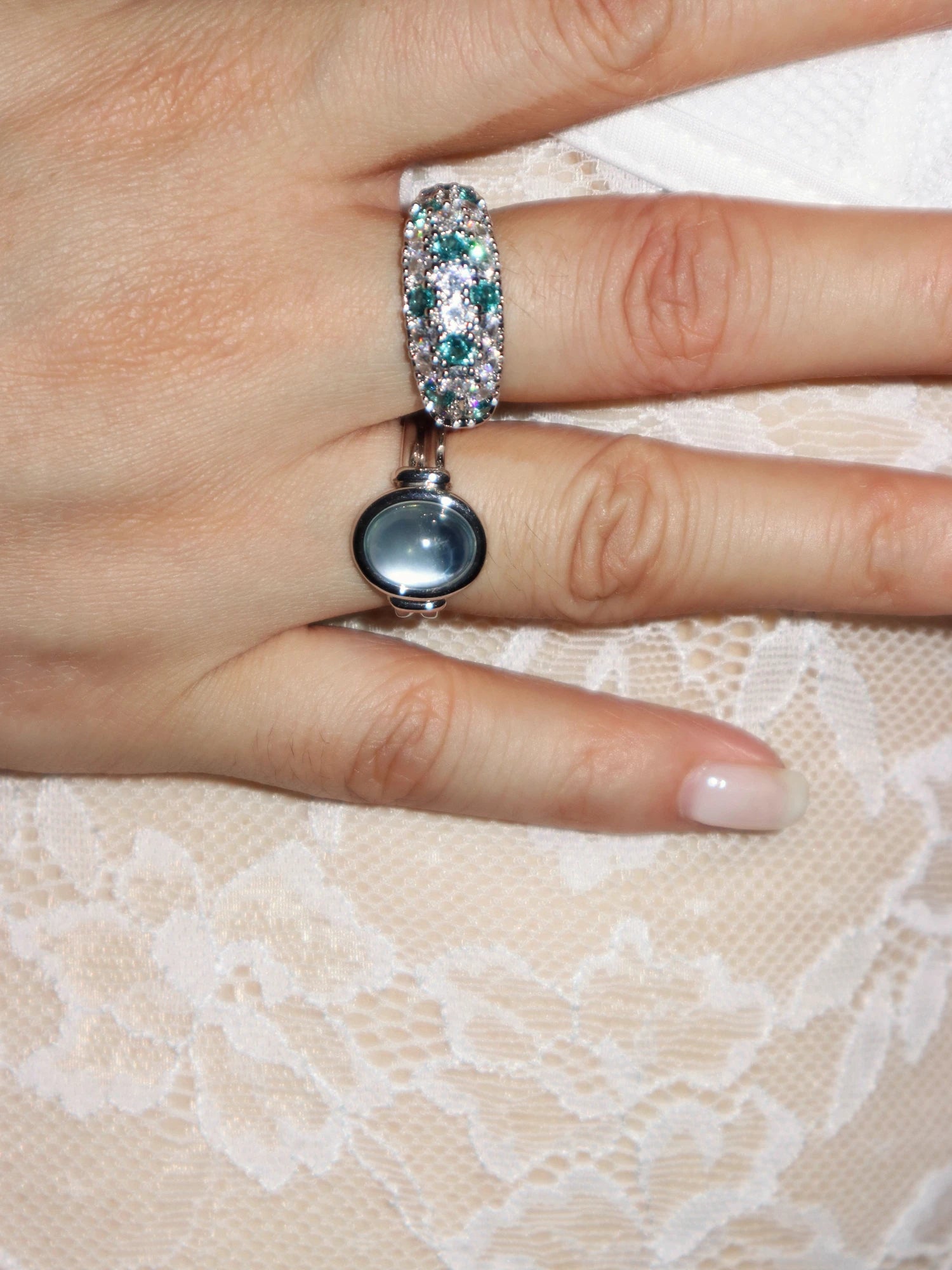 Aquamarine Silver Ring
