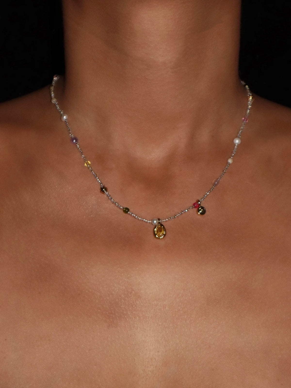 Dawn Boho Waterdrop Beaded Necklace