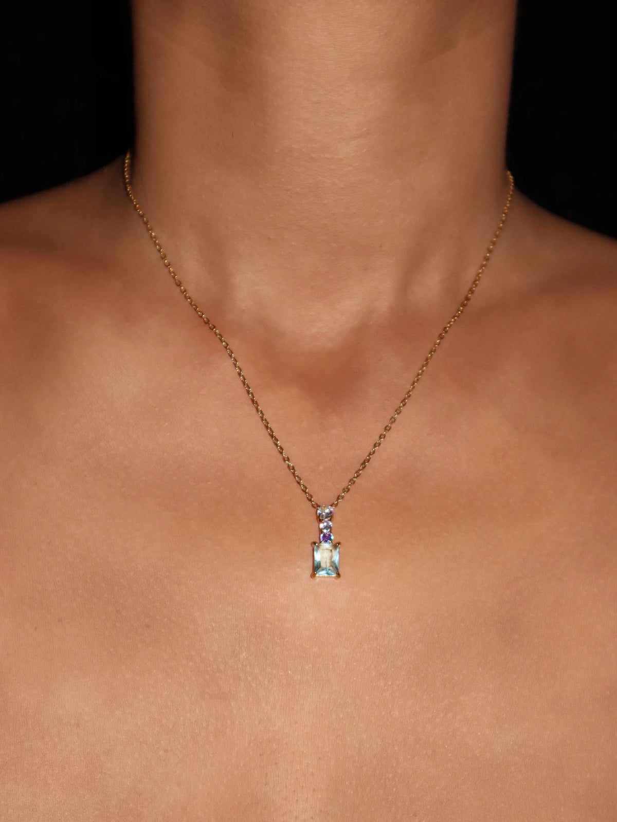 Teresa Purple & Blue Crystal Necklace