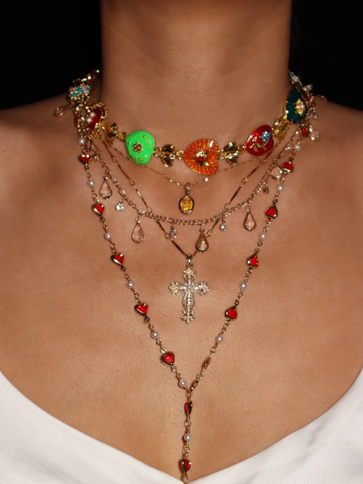 Alberta Transpanrent Waterdrop Necklace