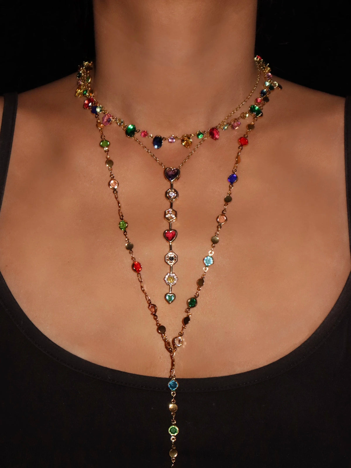 Debbie Colorful Crystal Necklace