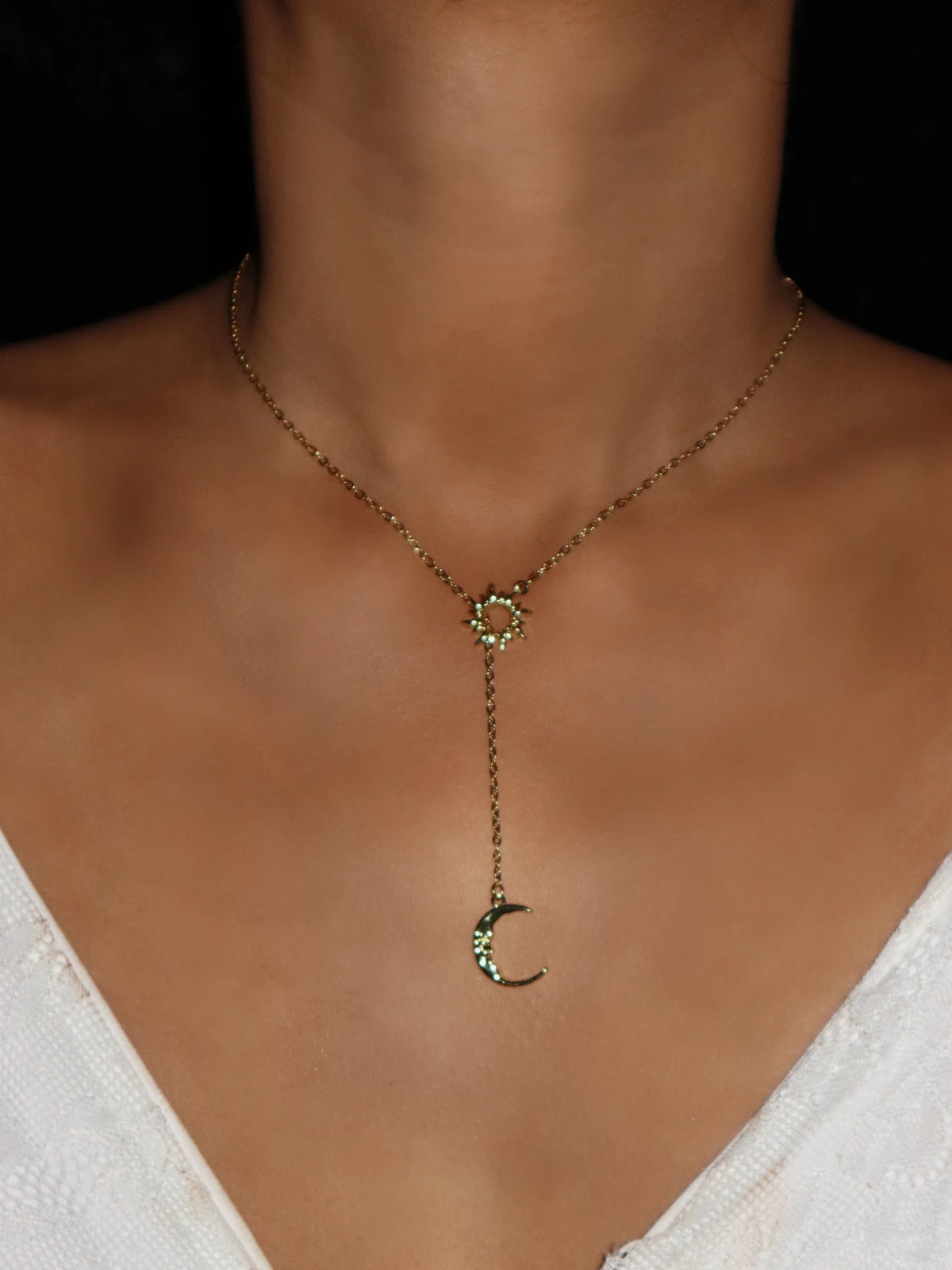 Cathy Moon & Sun Necklace - Kuri Jewelry