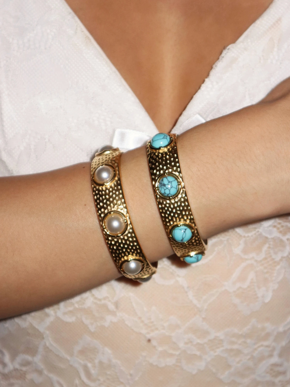 Kay Chunky Pearl Bangle