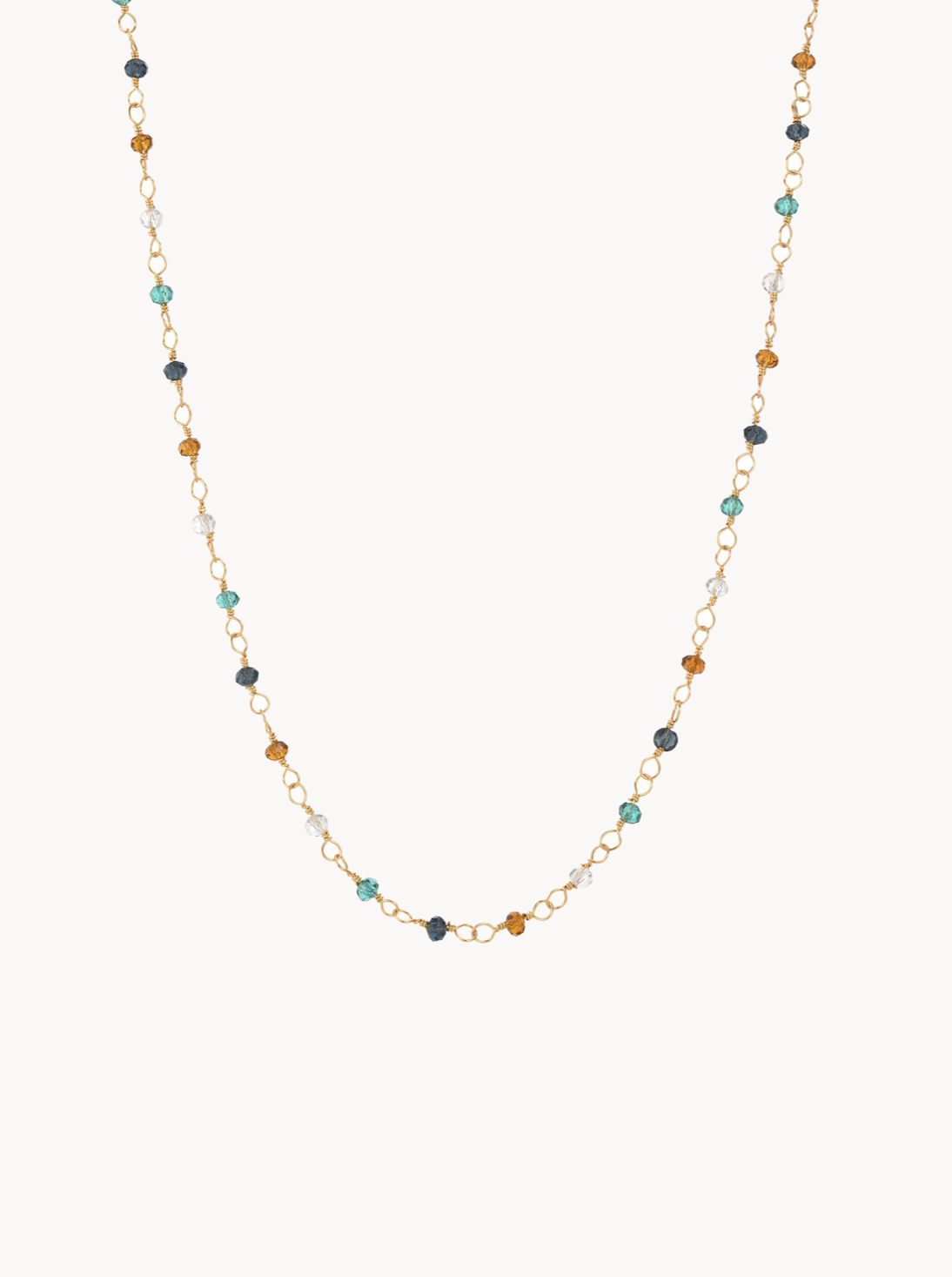 Mary Colorful Beaded Chain Necklace - Kuri Jewelry