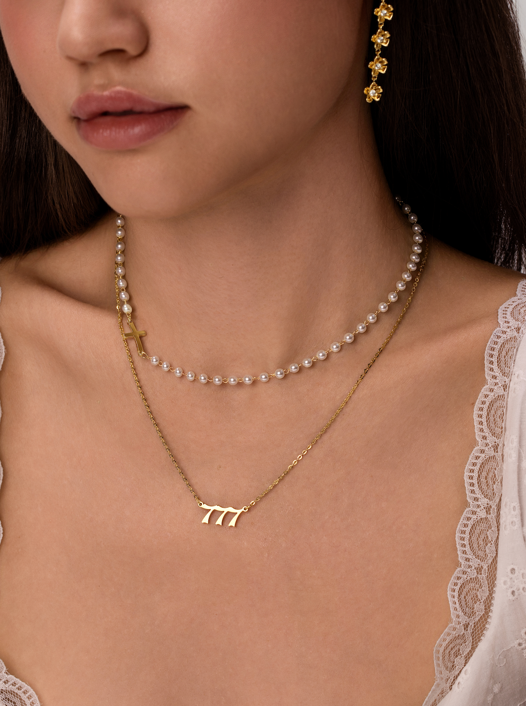Angel Number 777 Necklace - Kuri Jewelry