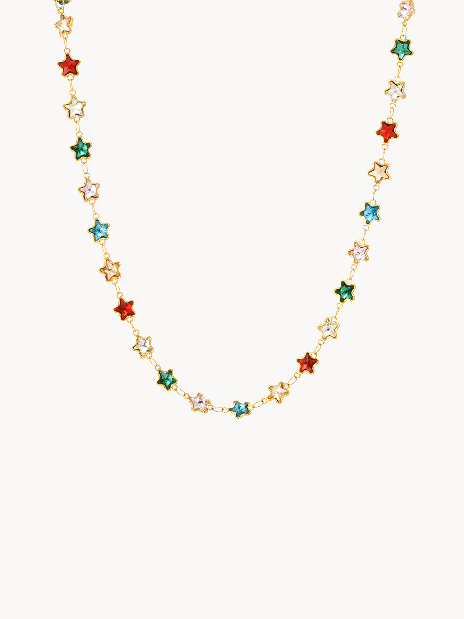 Arabela Colorful Stars Necklace | Elegant Minimalist Jewelry – Kuri