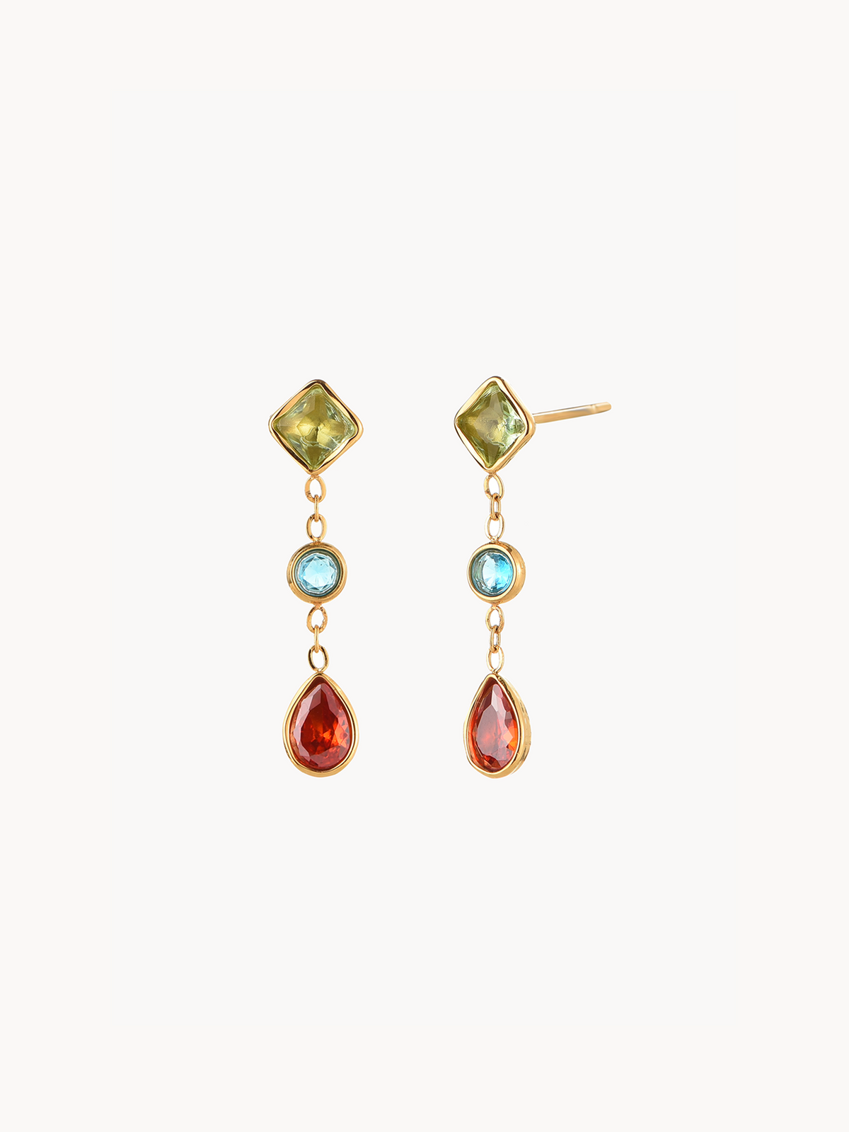 Blanche Colored Drop Earrings