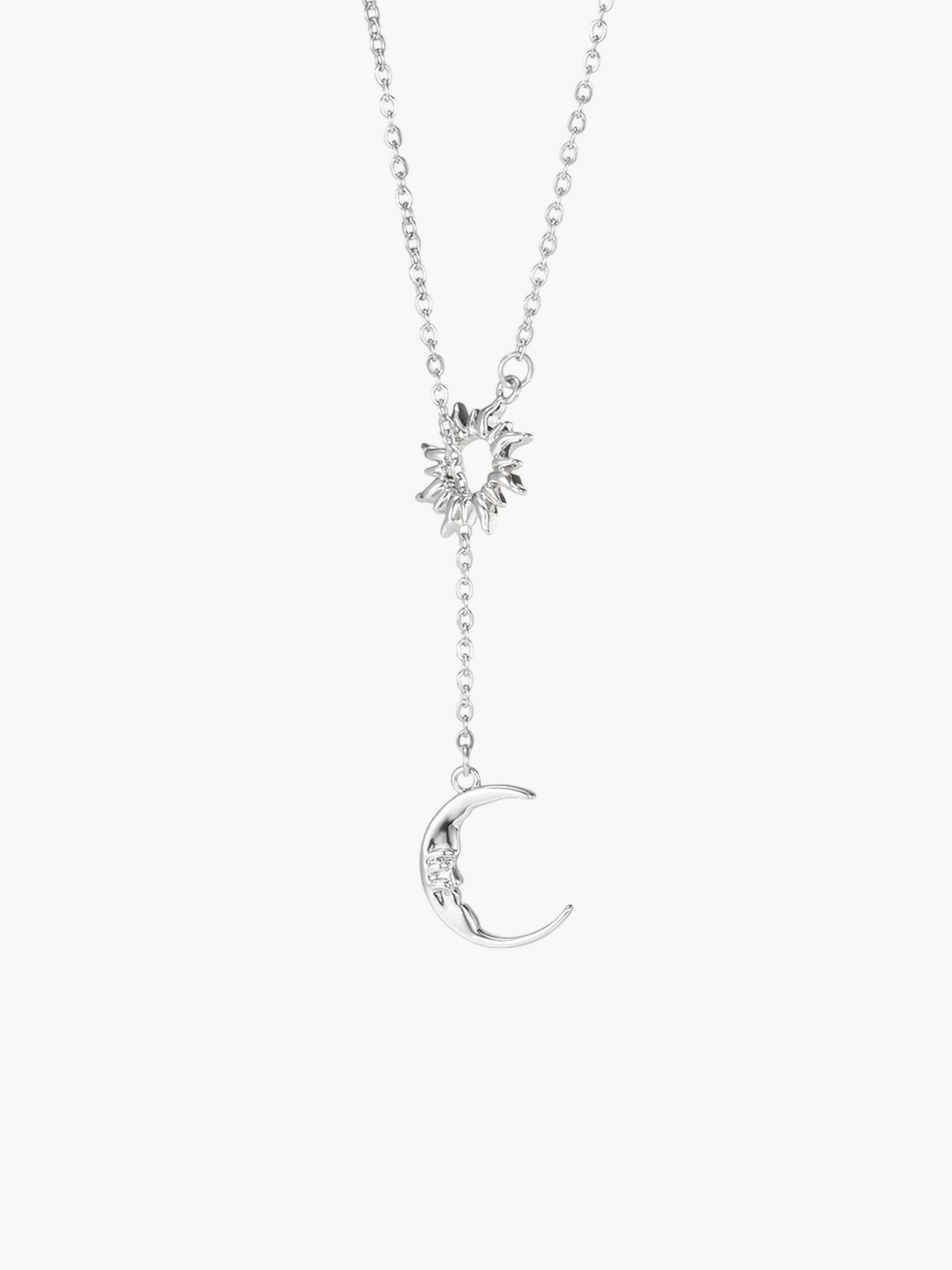 Cathy Moon & Sun Necklace in silver