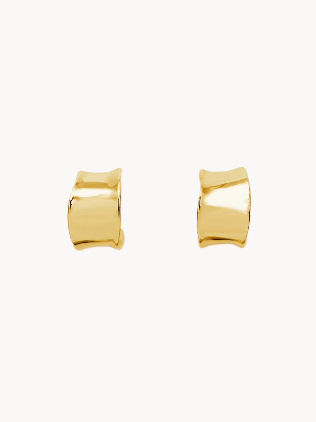 Chunky Golden Hoop Earrings - Kuri Jewelry