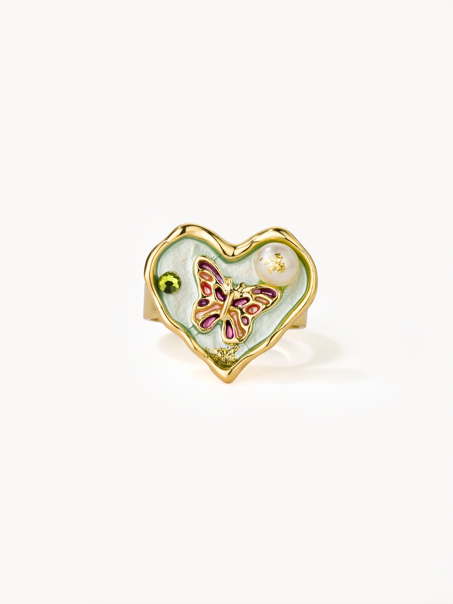 Griselda Butterfly Heart Ring