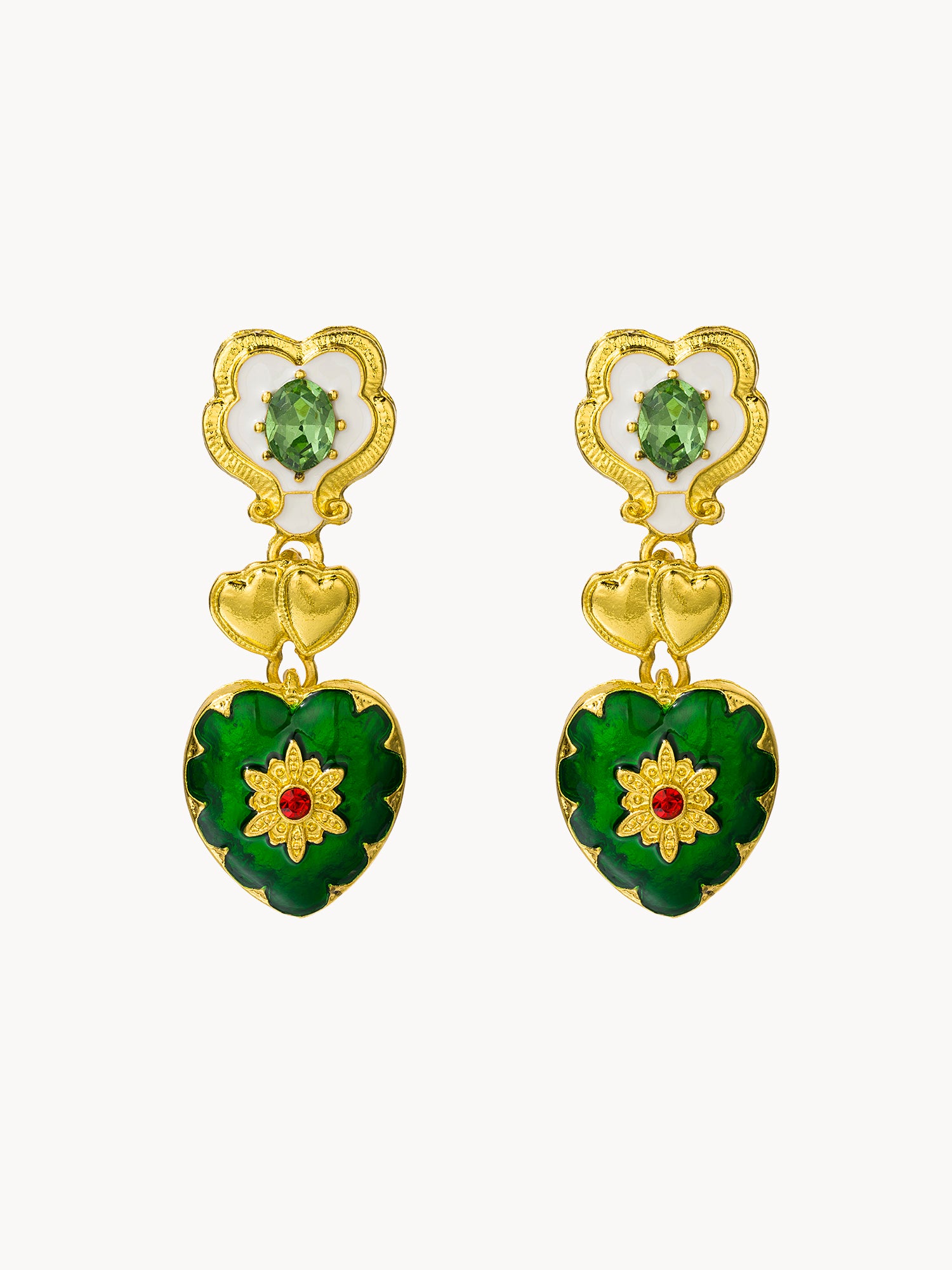 Marcia Vintage Green Earrings