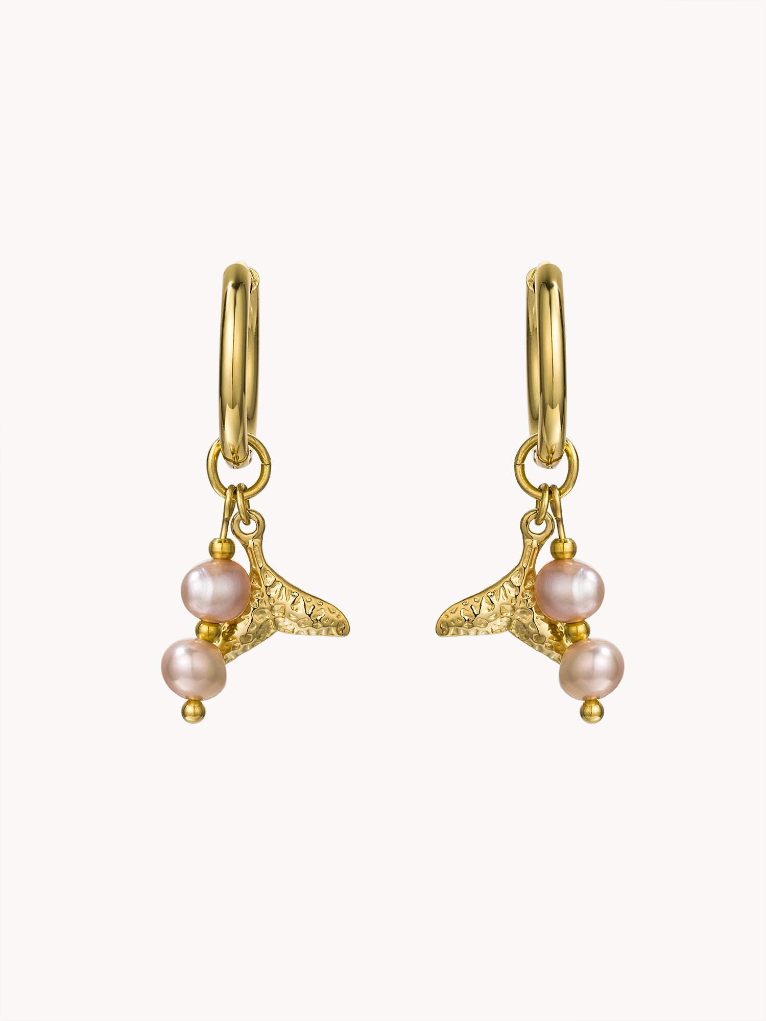 Mermaid Pearl Hoop Earrings - Kuri Jewelry