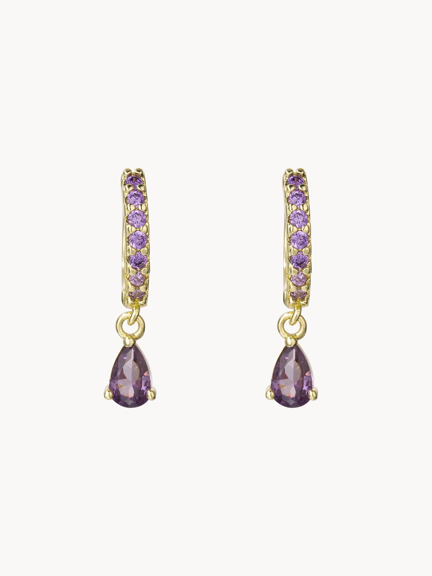 Selena Purple Waterdrop Earrings - Kuri Jewelry