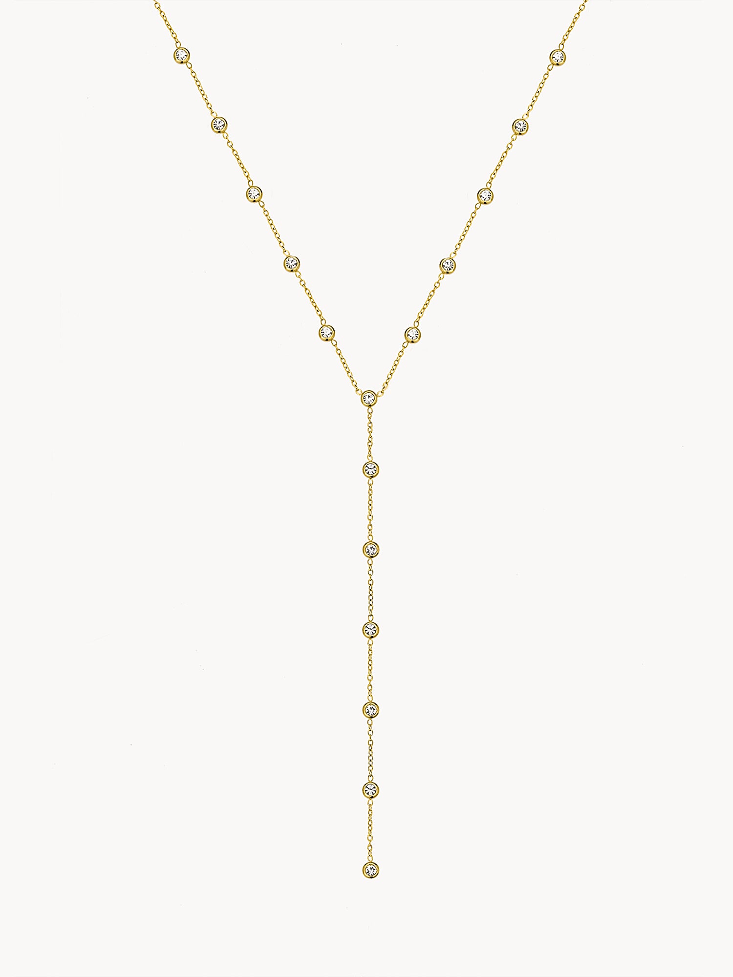 Alice Golden Lariat Necklace - Kuri Jewelry