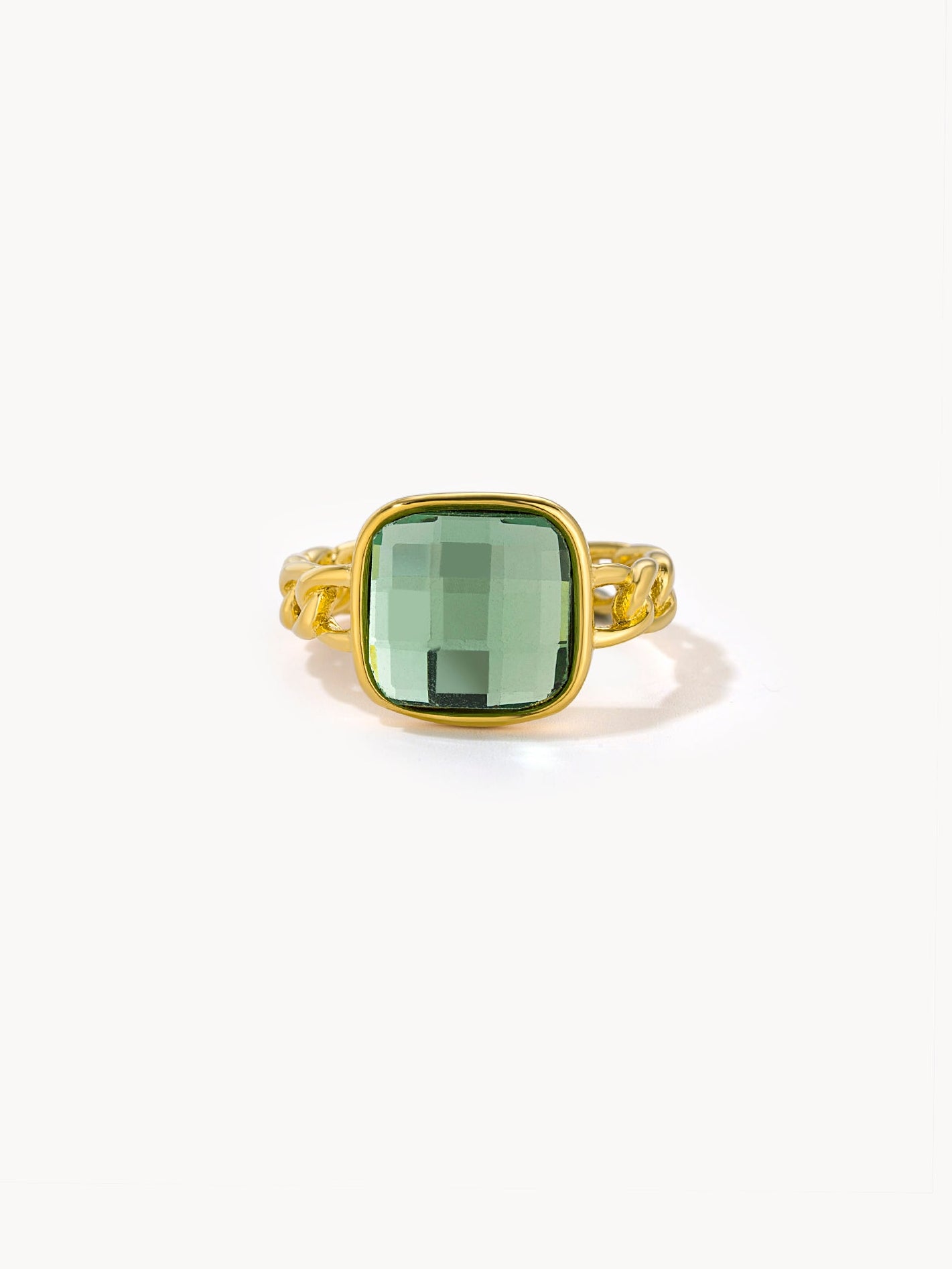 Veridian Green Crystal Ring